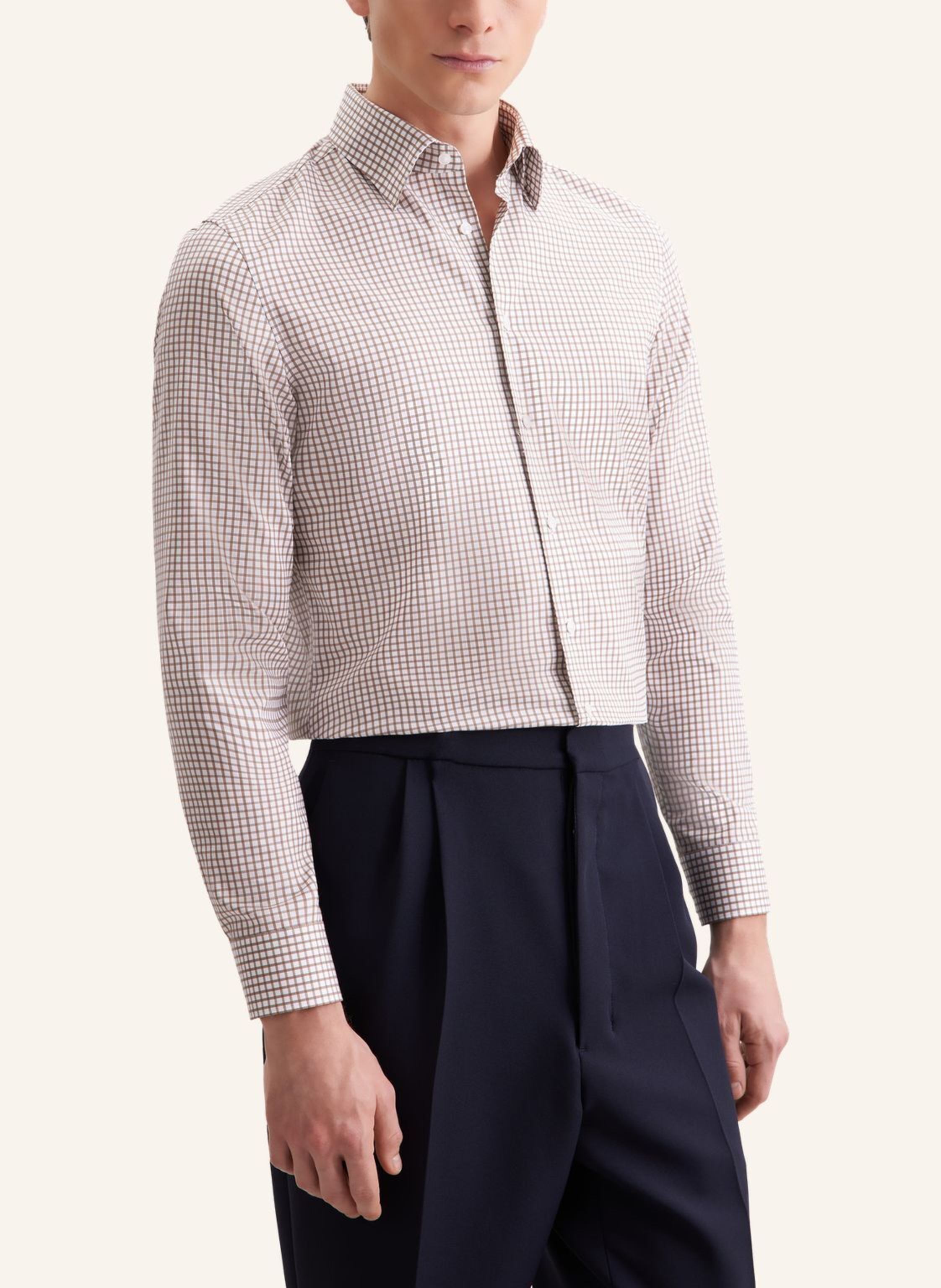 Thumbnail - Seidensticker Business Hemd, Shaped Fit braun