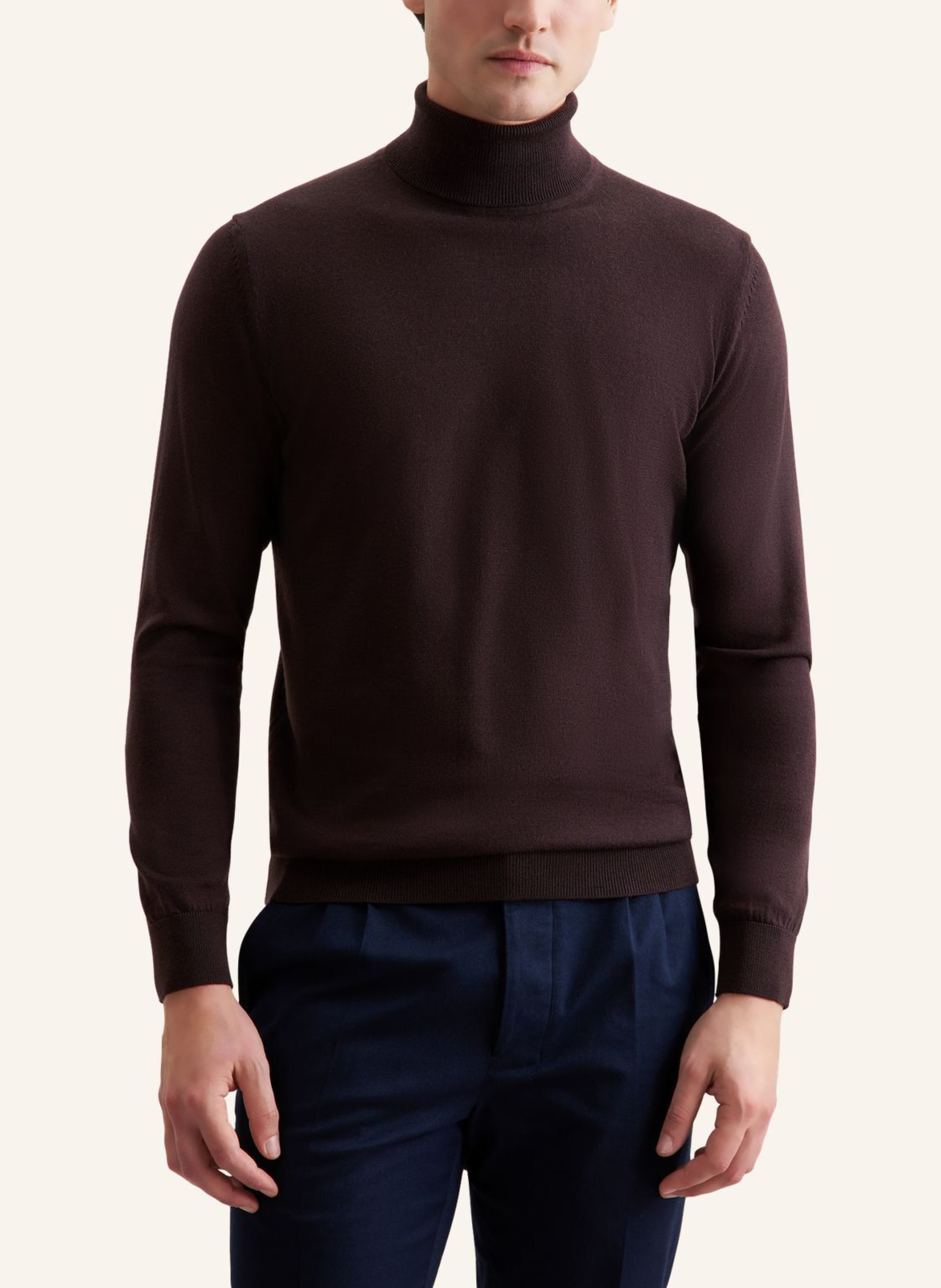 Thumbnail - Seidensticker Pullover, Pullunder Regular Fit braun