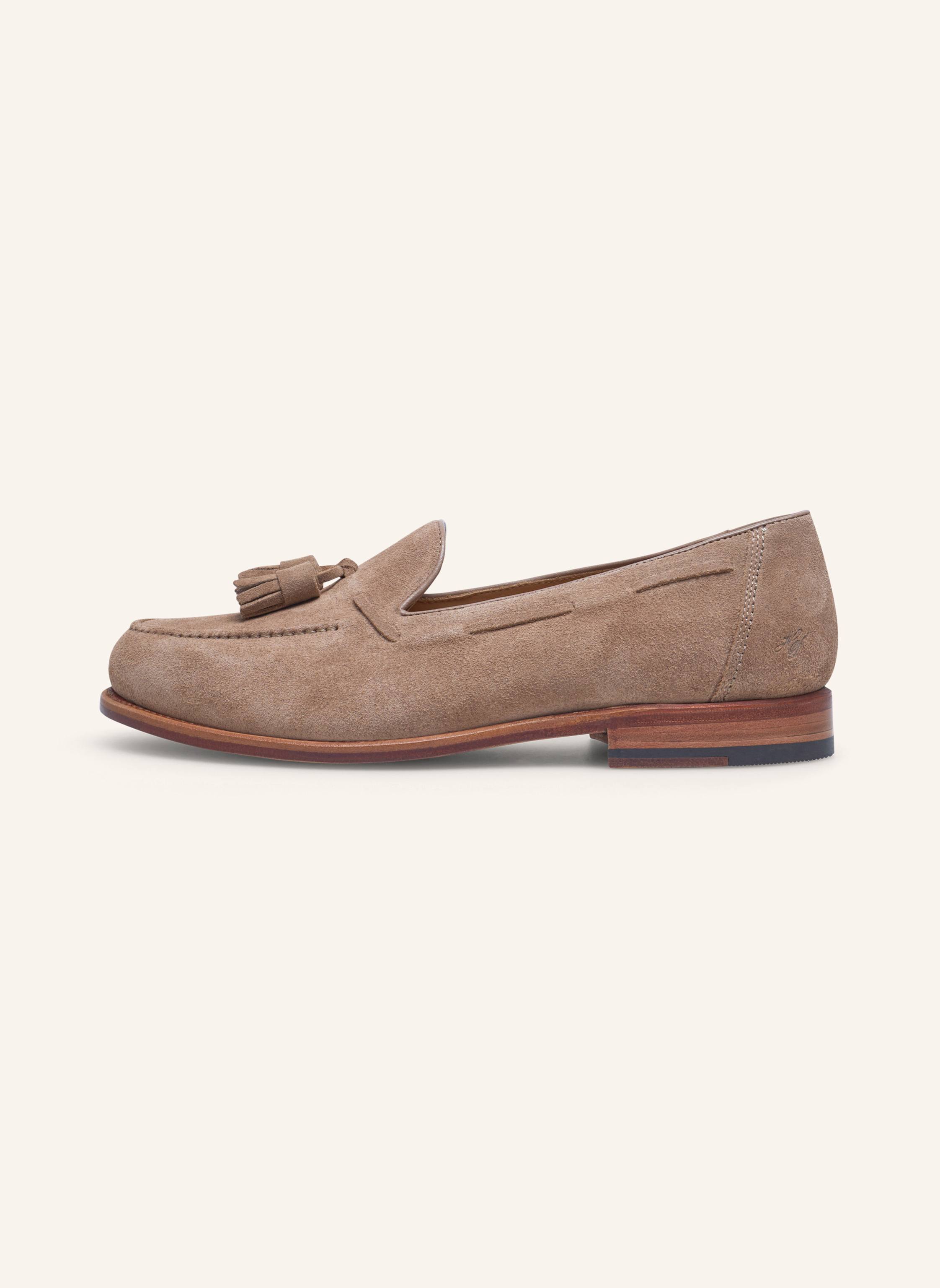 Thumbnail - Heinrich Dinkelacker Loafer Wien Plain Tassel V beige