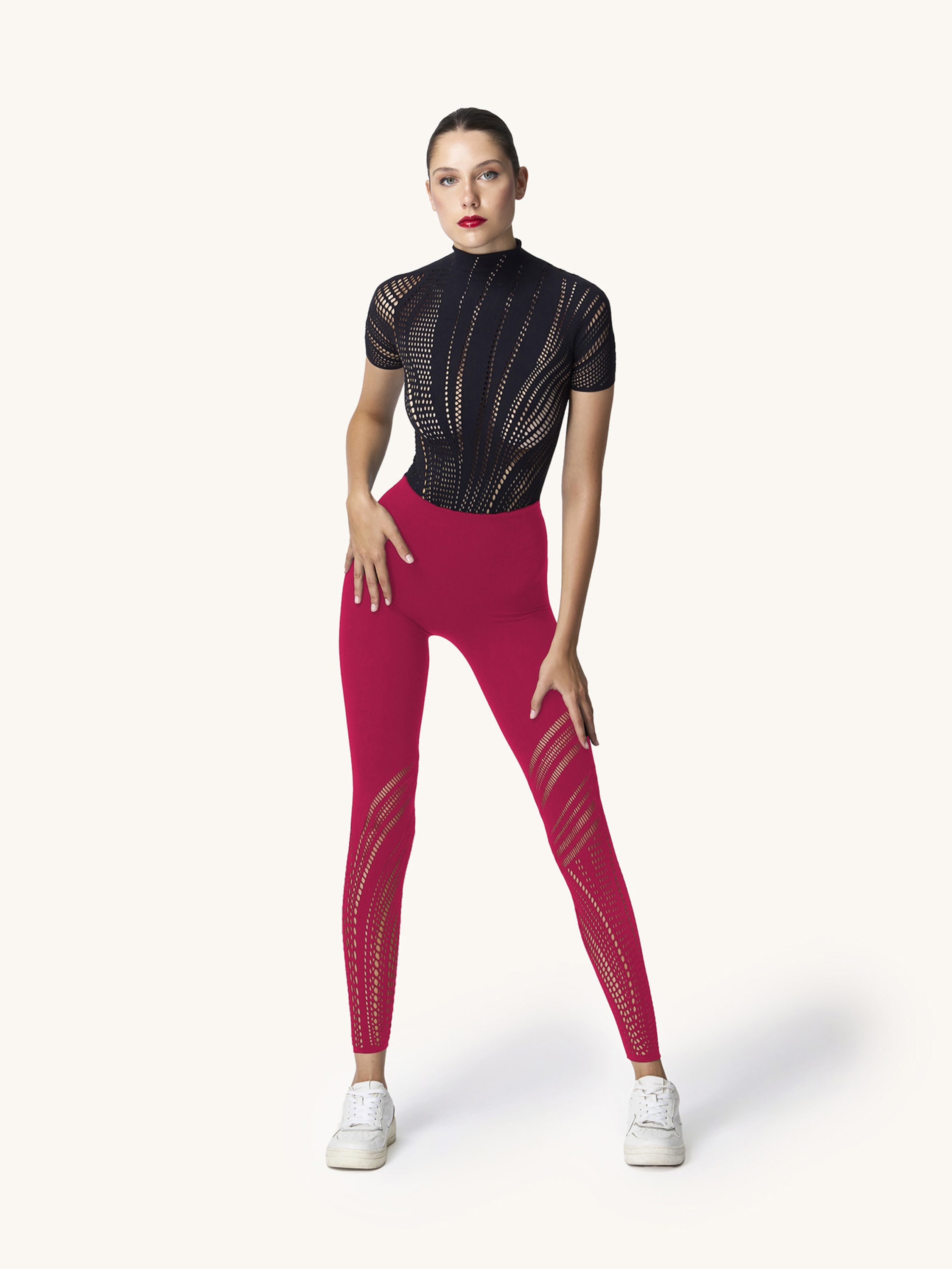 Thumbnail - Wolford Leggings Rtw Organic Net Leggings rot