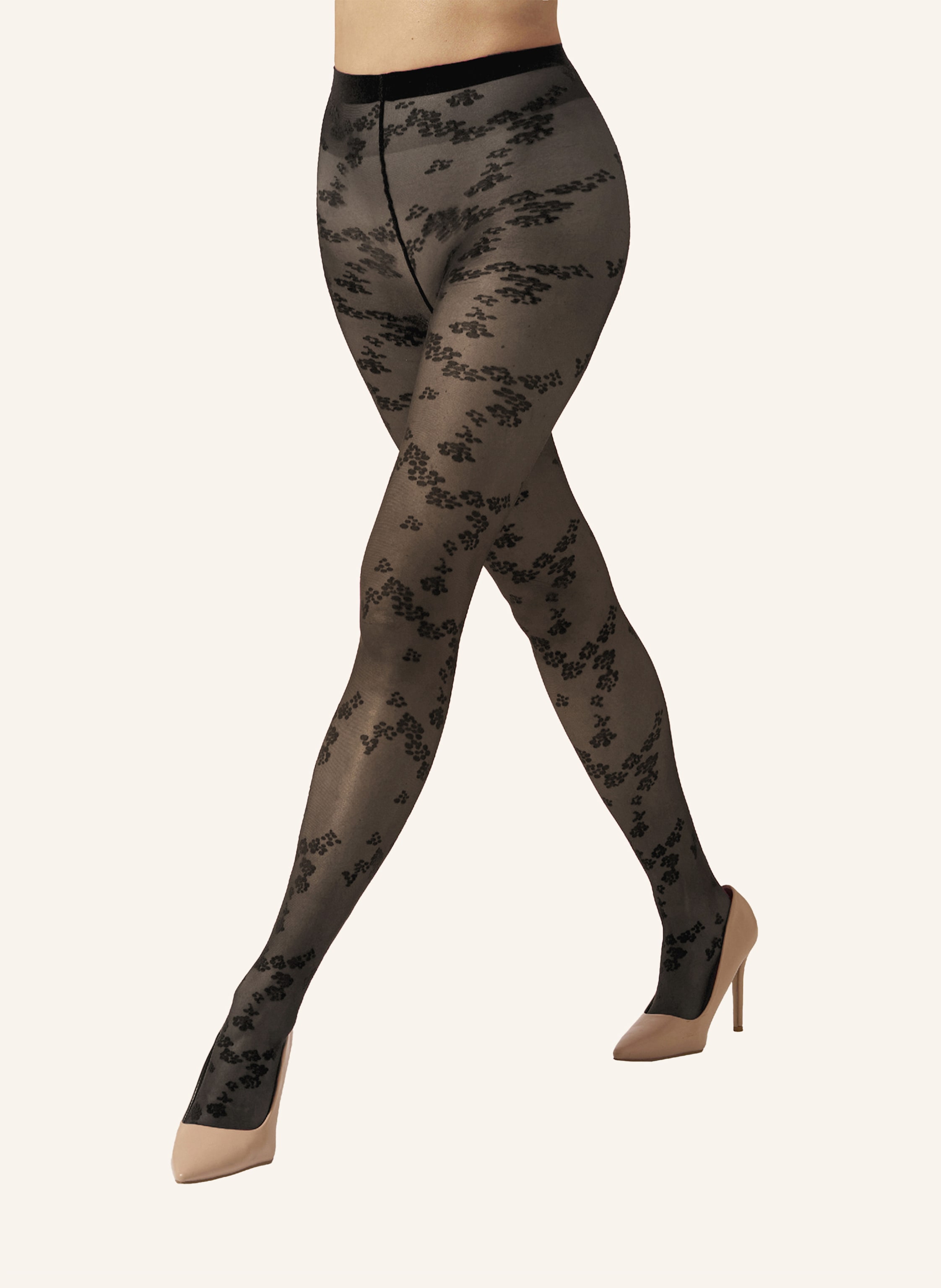 Thumbnail - Wolford Strumpfhose Floret Tights schwarz