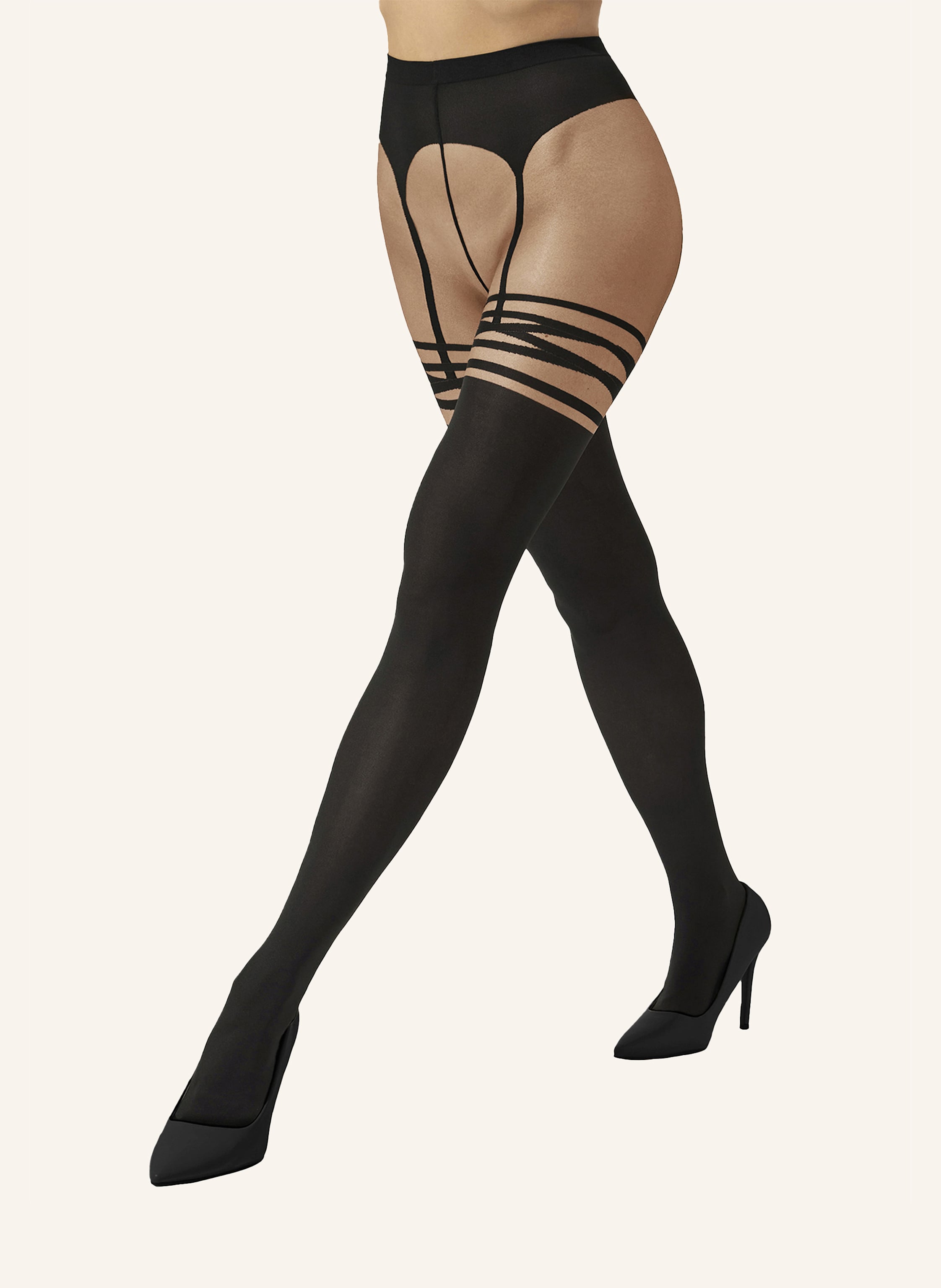 Thumbnail - Wolford Feinstrumpfhose Suspender Tights schwarz