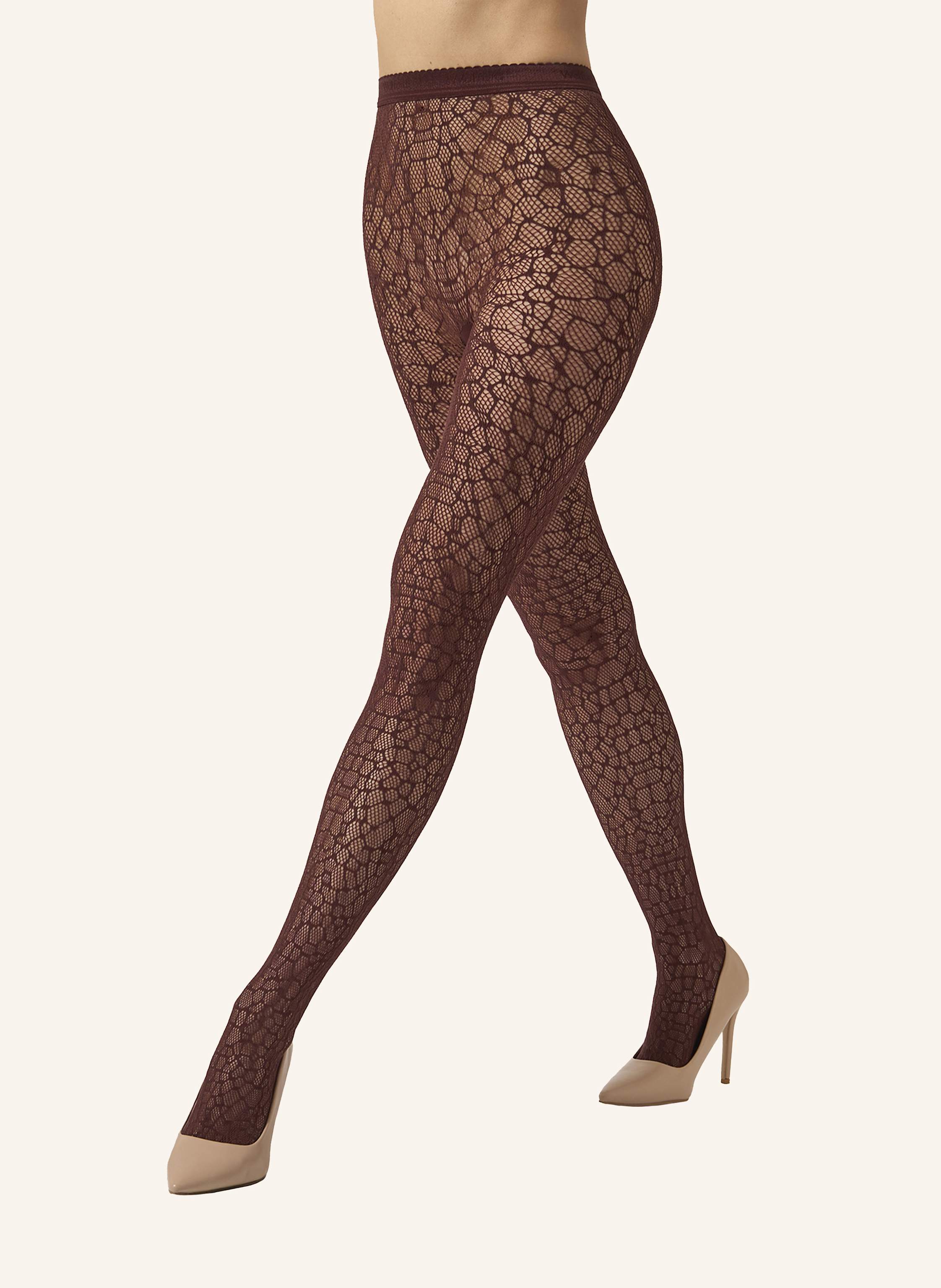 Thumbnail - Wolford Strumpfhose Reptile Net Tights braun
