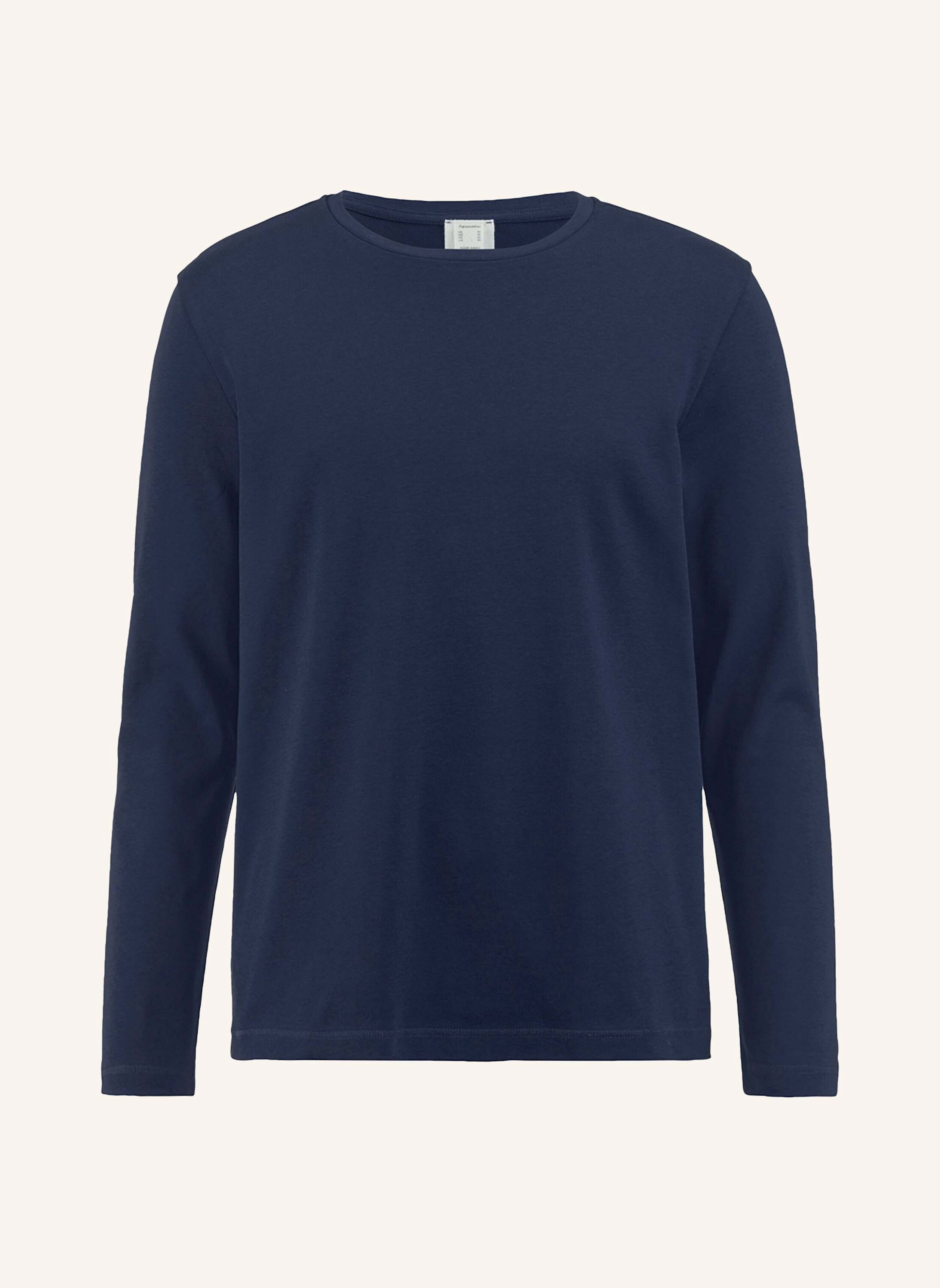 Hessnatur Langarm-Schlafshirt blau