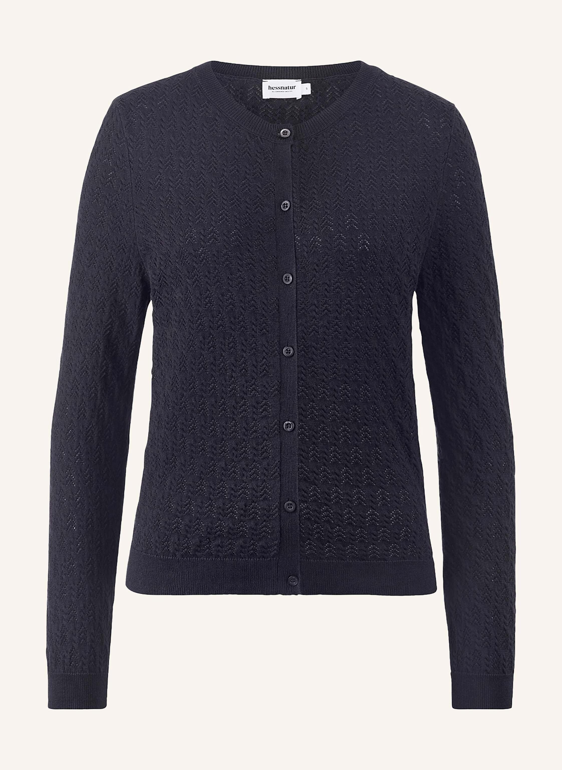 Hessnatur Strickjacke blau