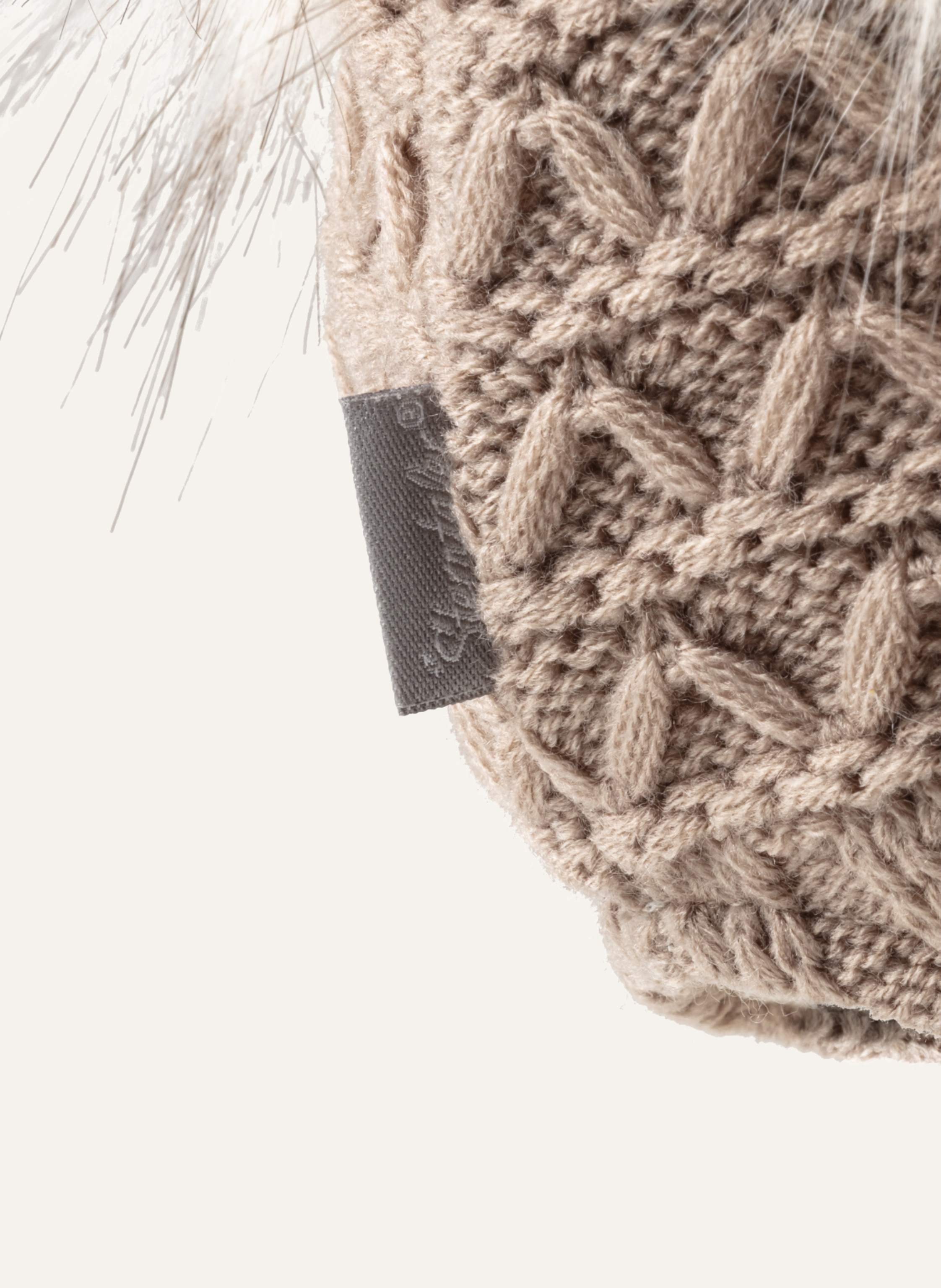 Thumbnail - Sterntaler Strickmütze Pompons beige
