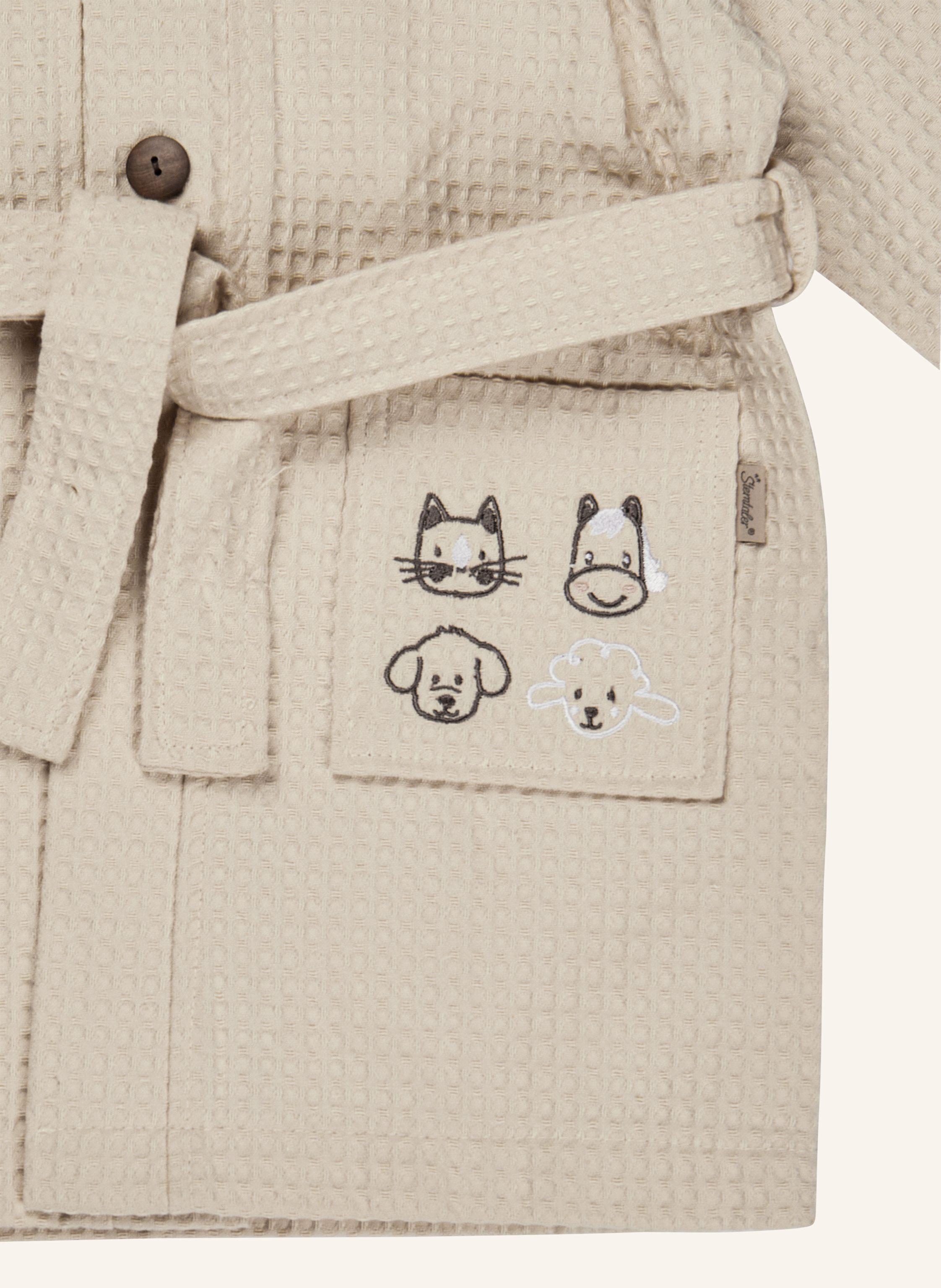 Thumbnail - Sterntaler Bademantel Bauernhof weiss