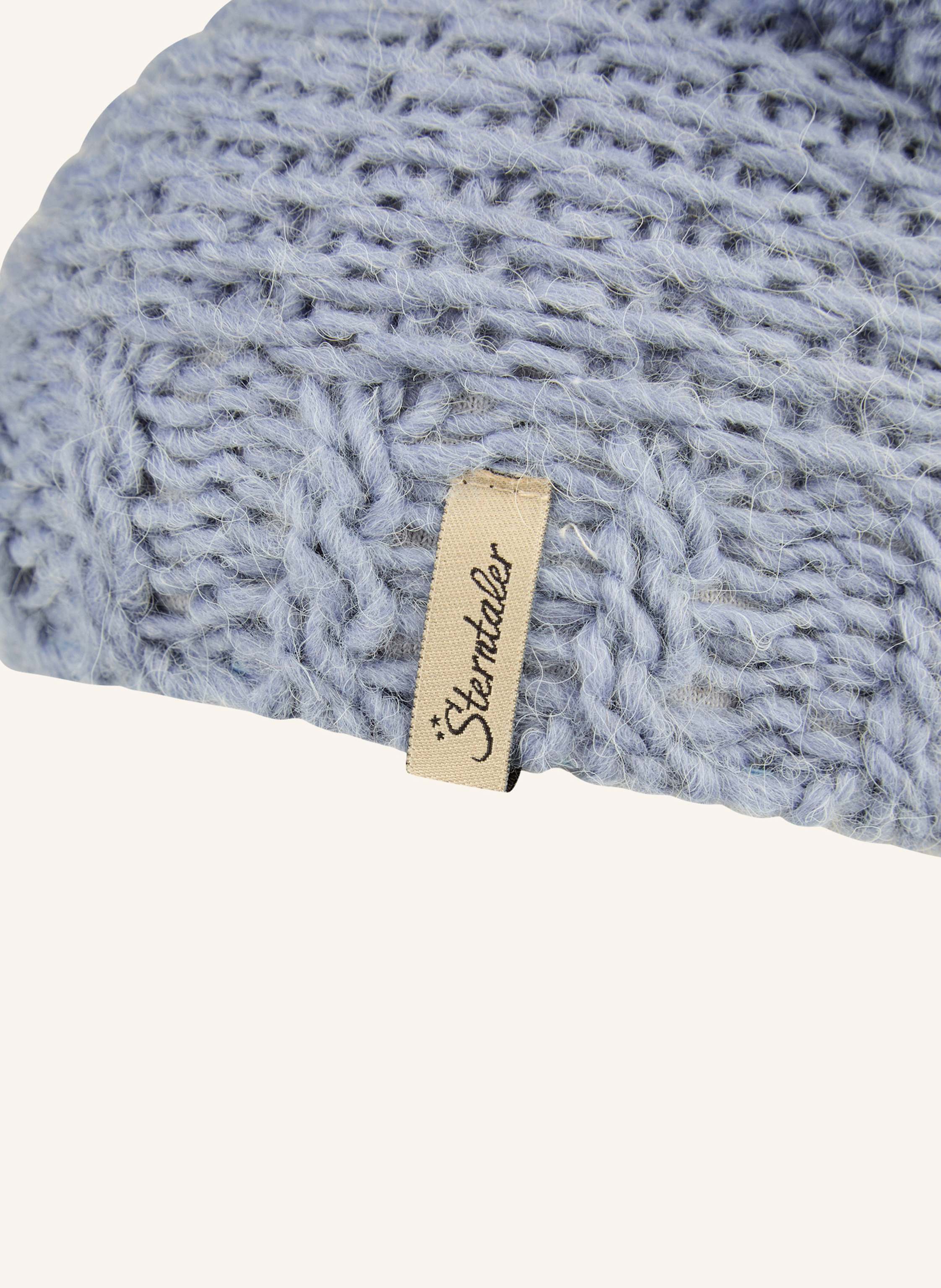Thumbnail - Sterntaler Bommelmütze Struktur blau