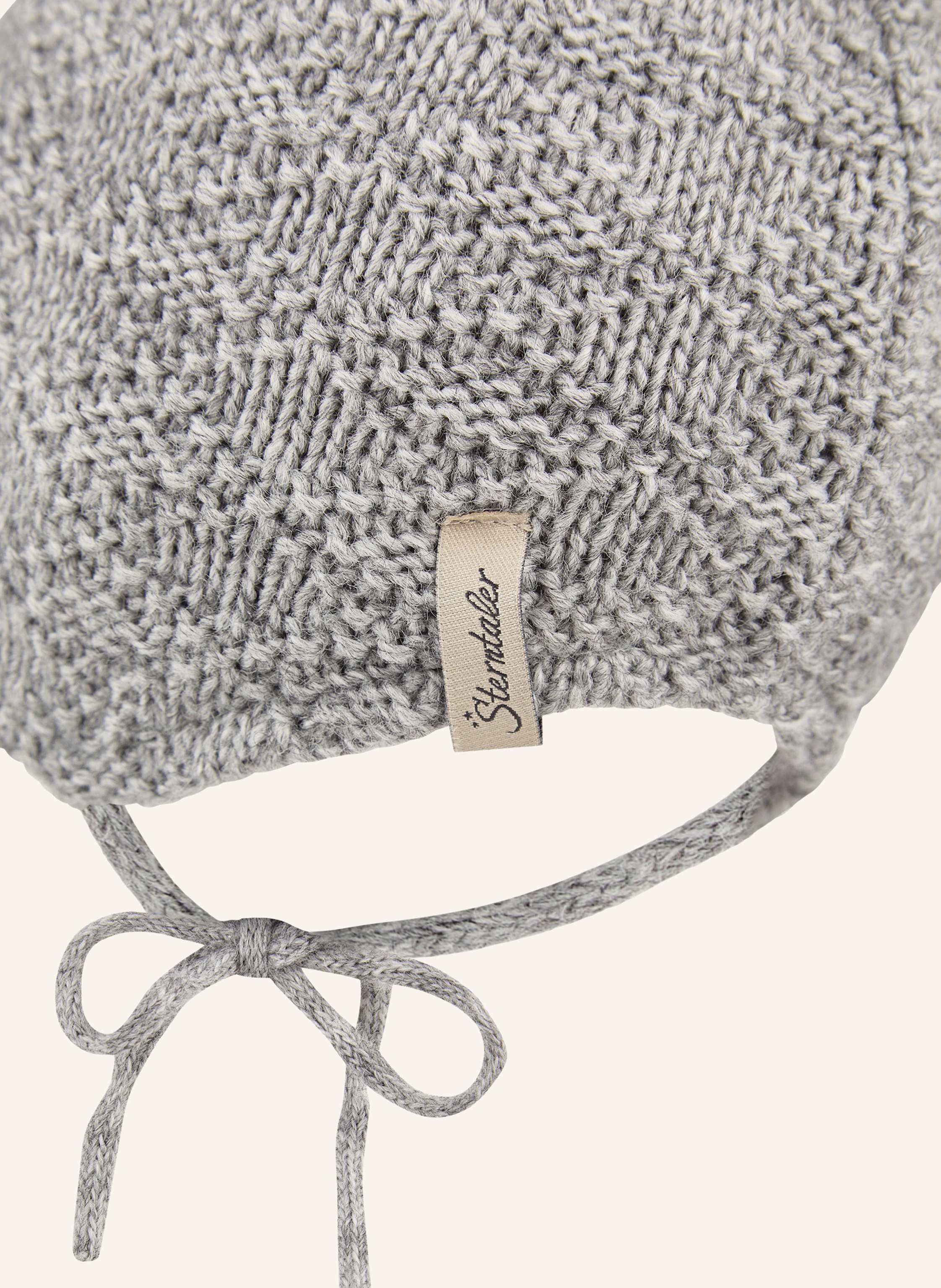 Thumbnail - Sterntaler Strickmütze Struktur silber