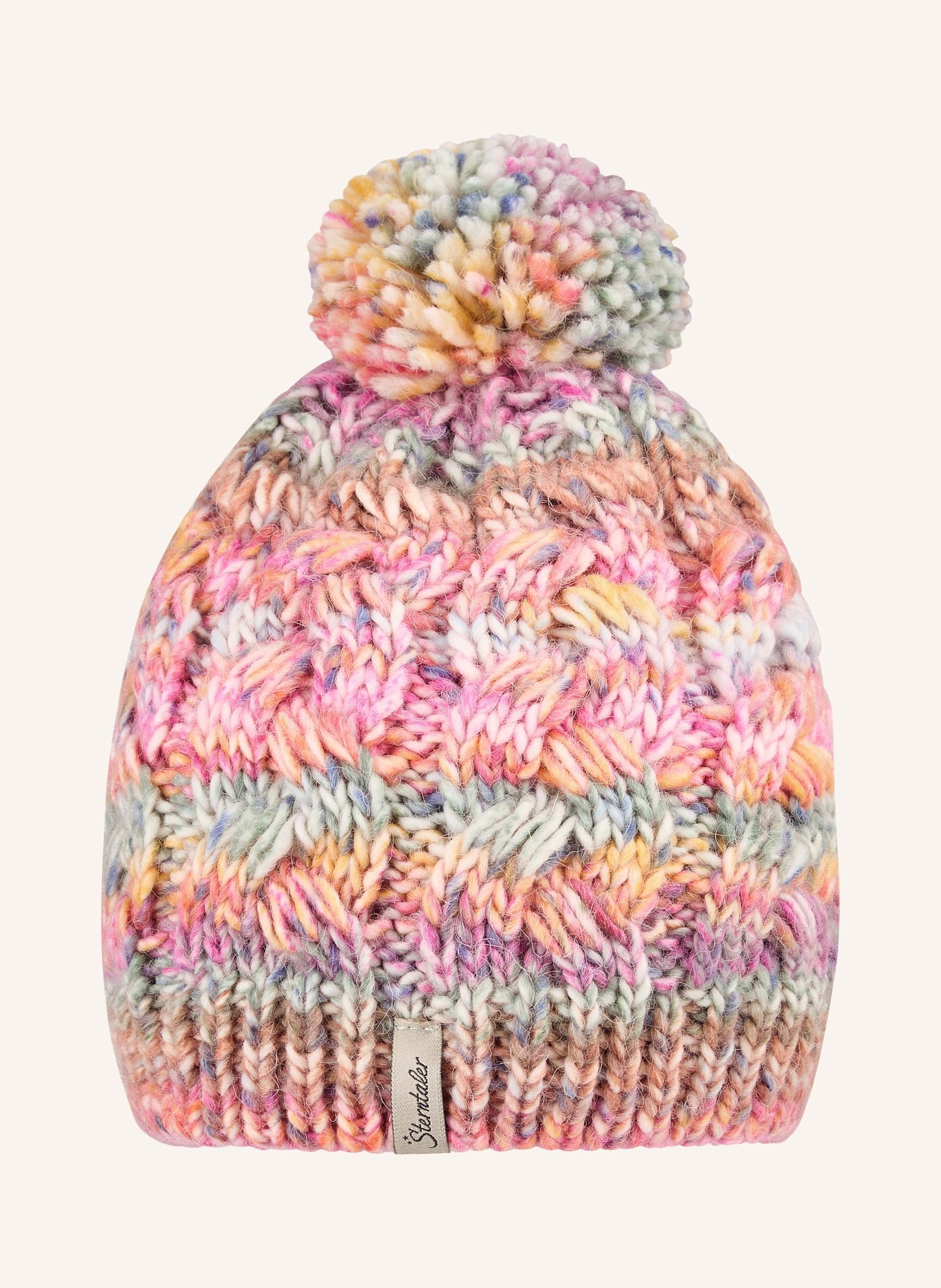 Thumbnail - Sterntaler Bommelmütze Farbmix pink