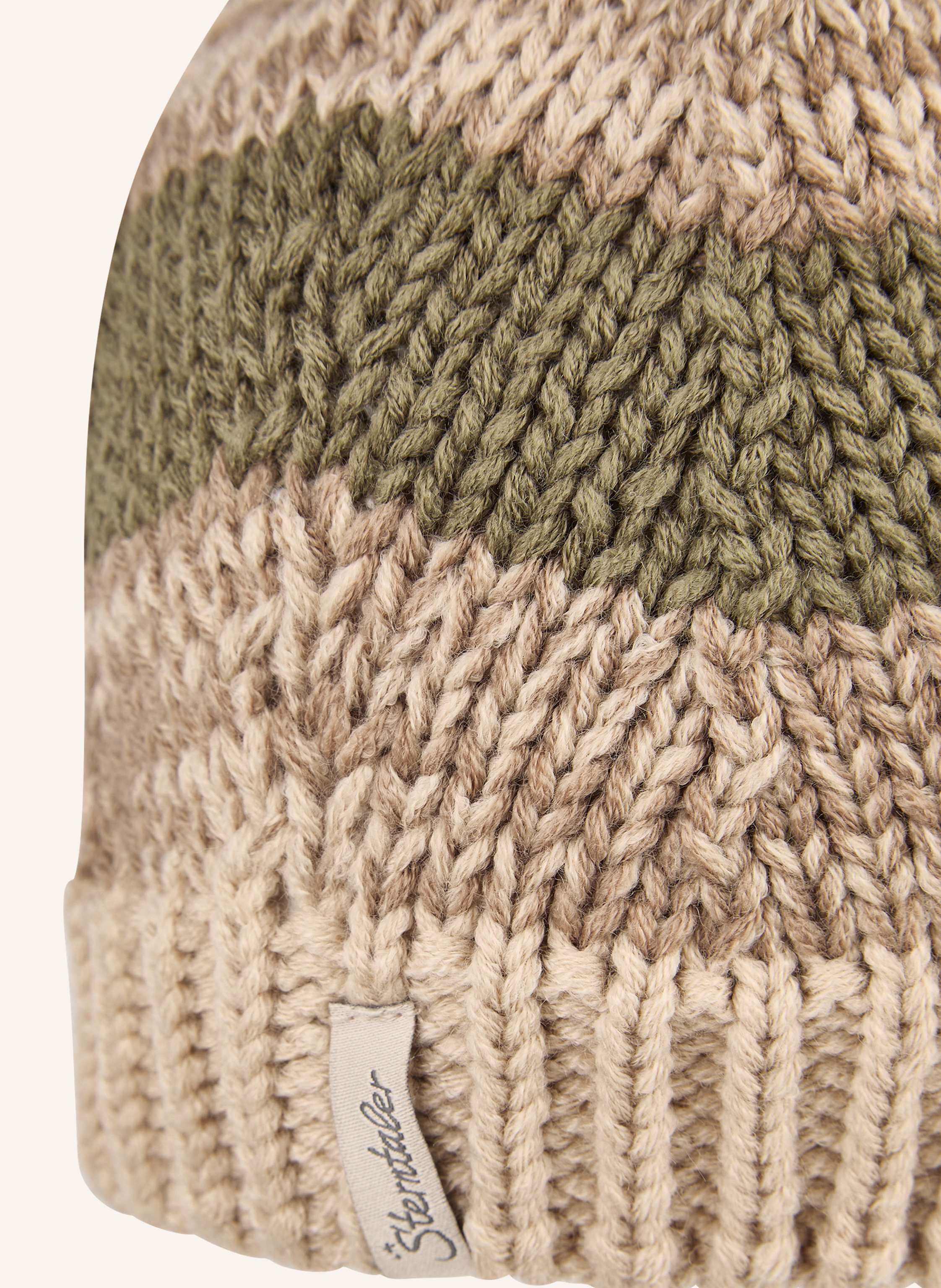 Thumbnail - Sterntaler Bommelmütze Melange braun