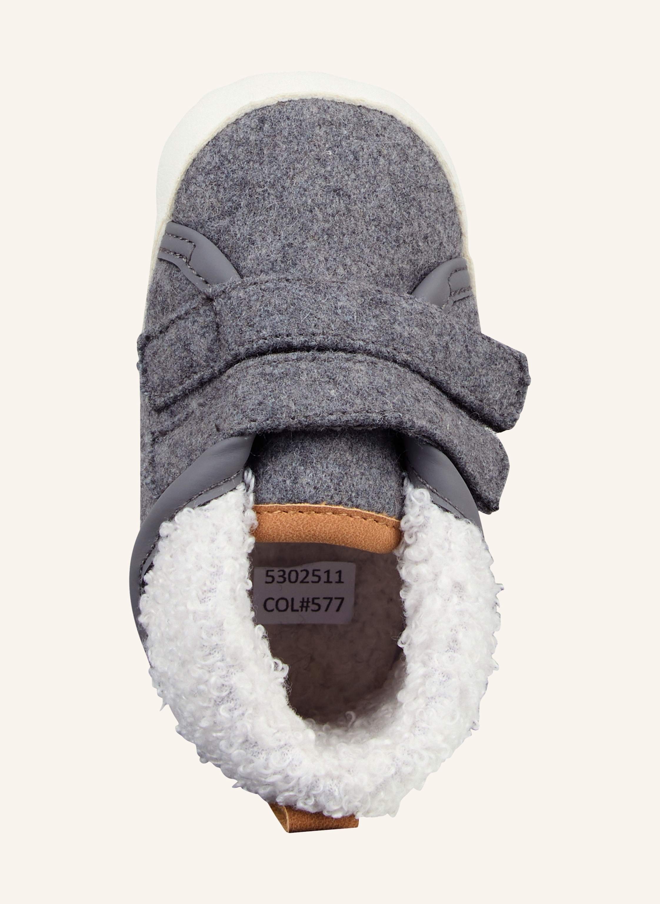 Thumbnail - Sterntaler Baby Schuhe Fleece grau