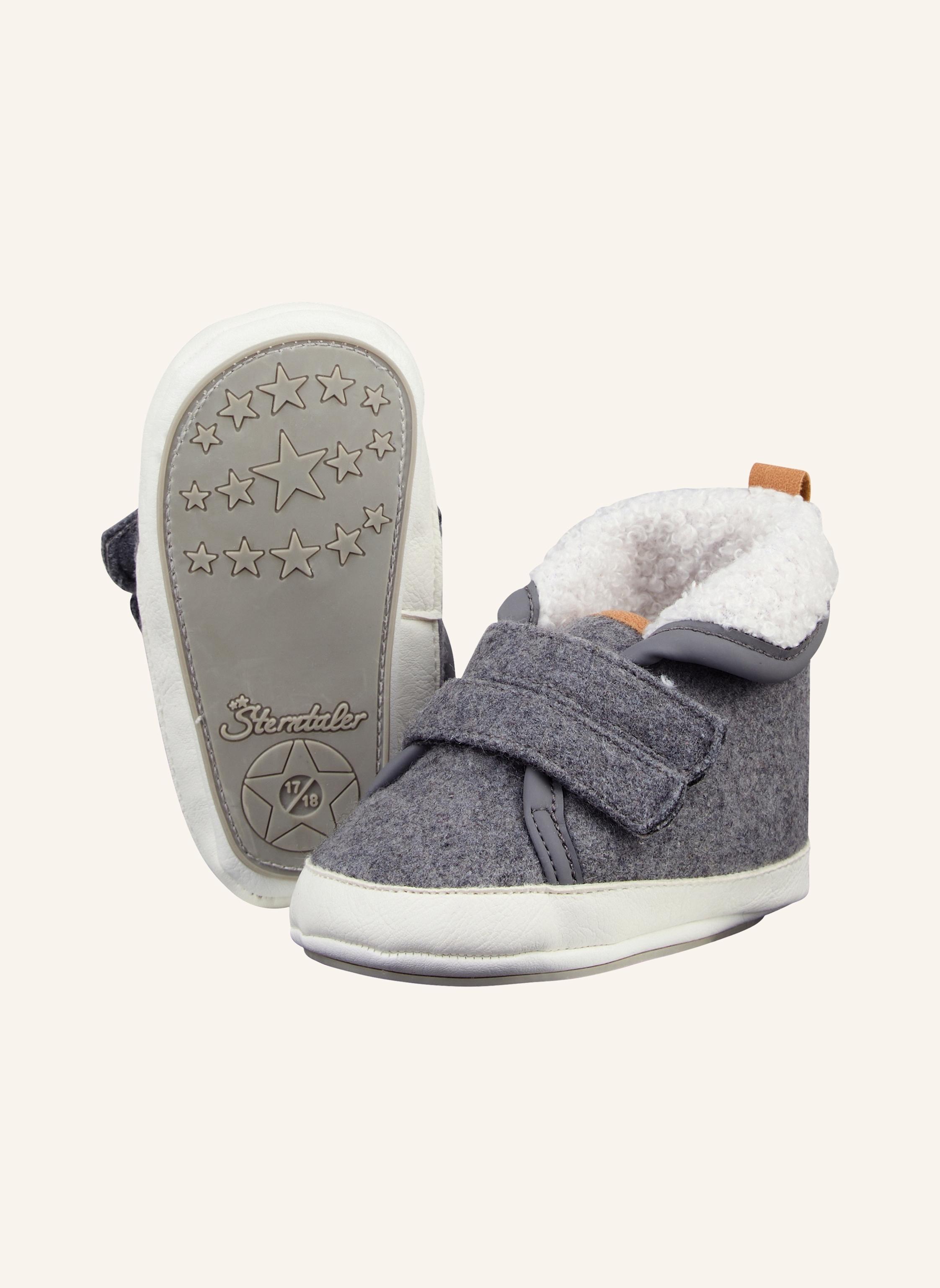 Thumbnail - Sterntaler Baby Schuhe Fleece grau