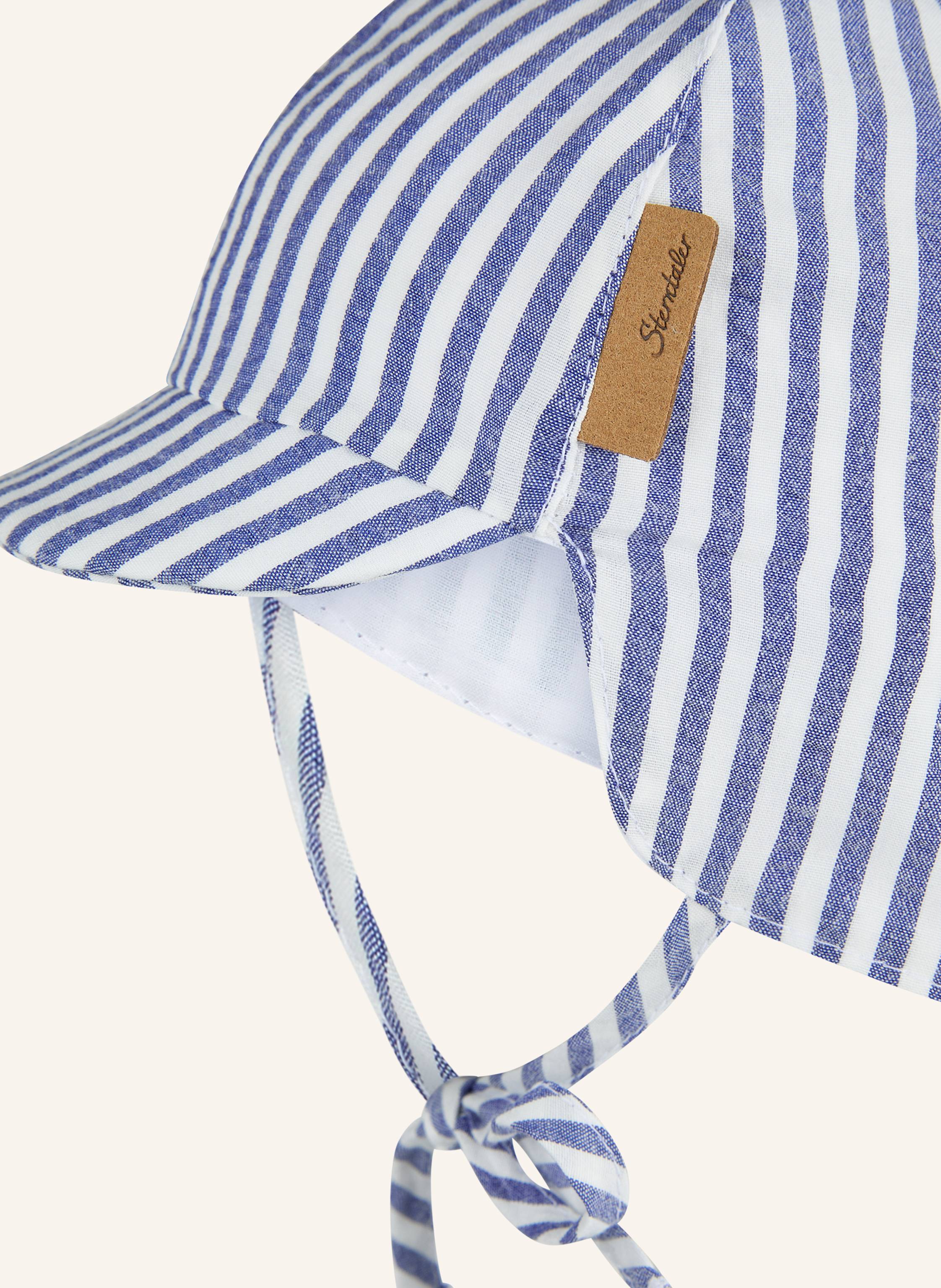 Thumbnail - Sterntaler Schirmmütze Mit Nackenschutz Gestreift blau