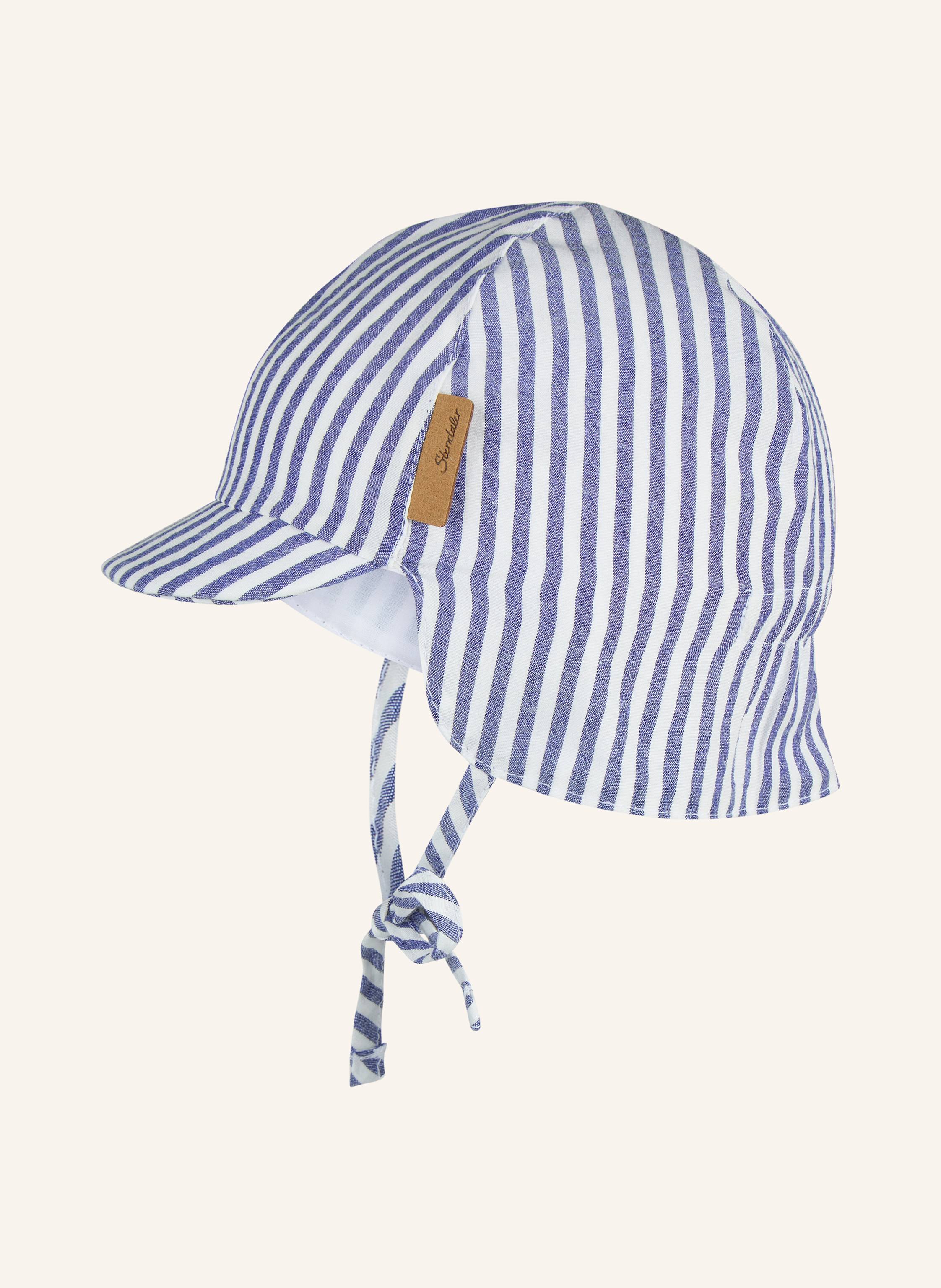 Thumbnail - Sterntaler Schirmmütze Mit Nackenschutz Gestreift blau