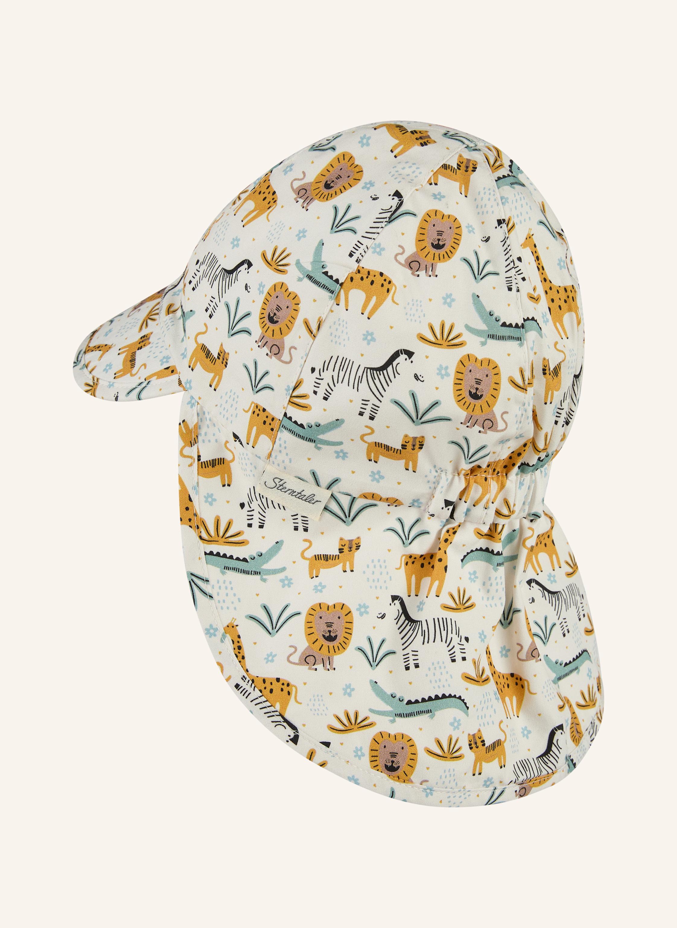 Thumbnail - Sterntaler Schirmmütze Mit Nackenschutz Zootiere weiss