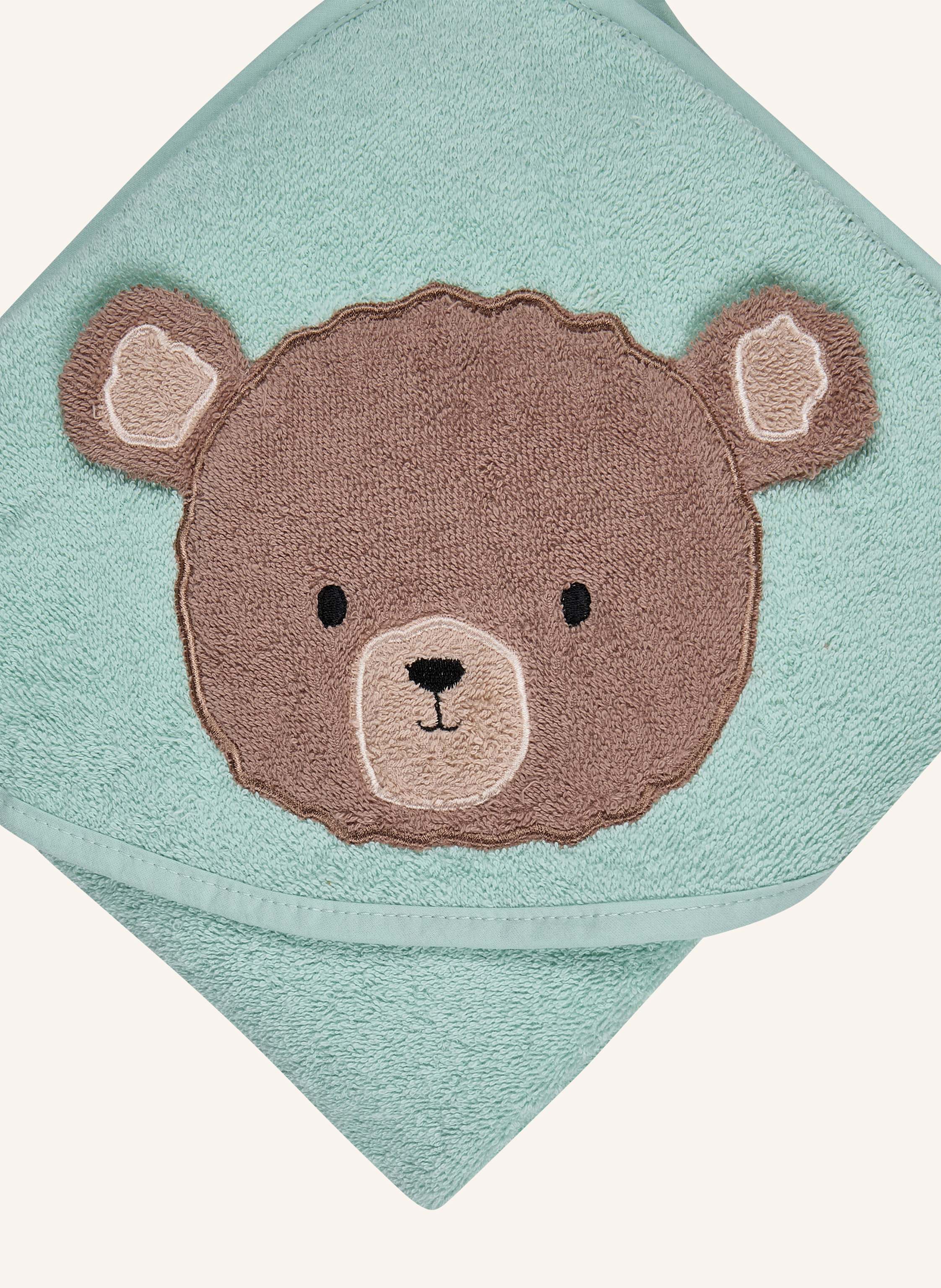 Thumbnail - Sterntaler Motiv-Kapuzenbadetuch Bär Bo gruen