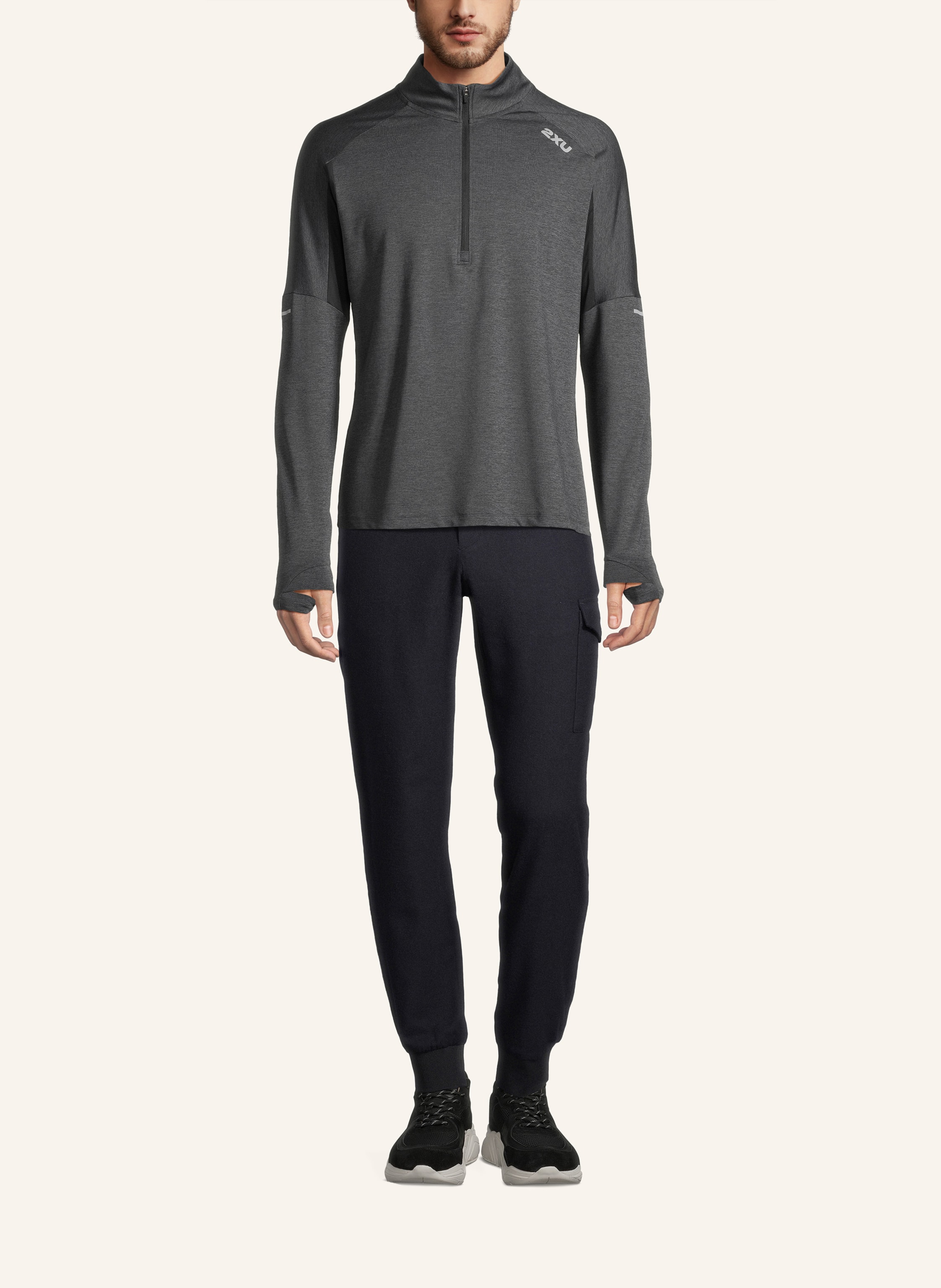 Thumbnail - 2xu Longsleeve Aero 1/2 Zip schwarz