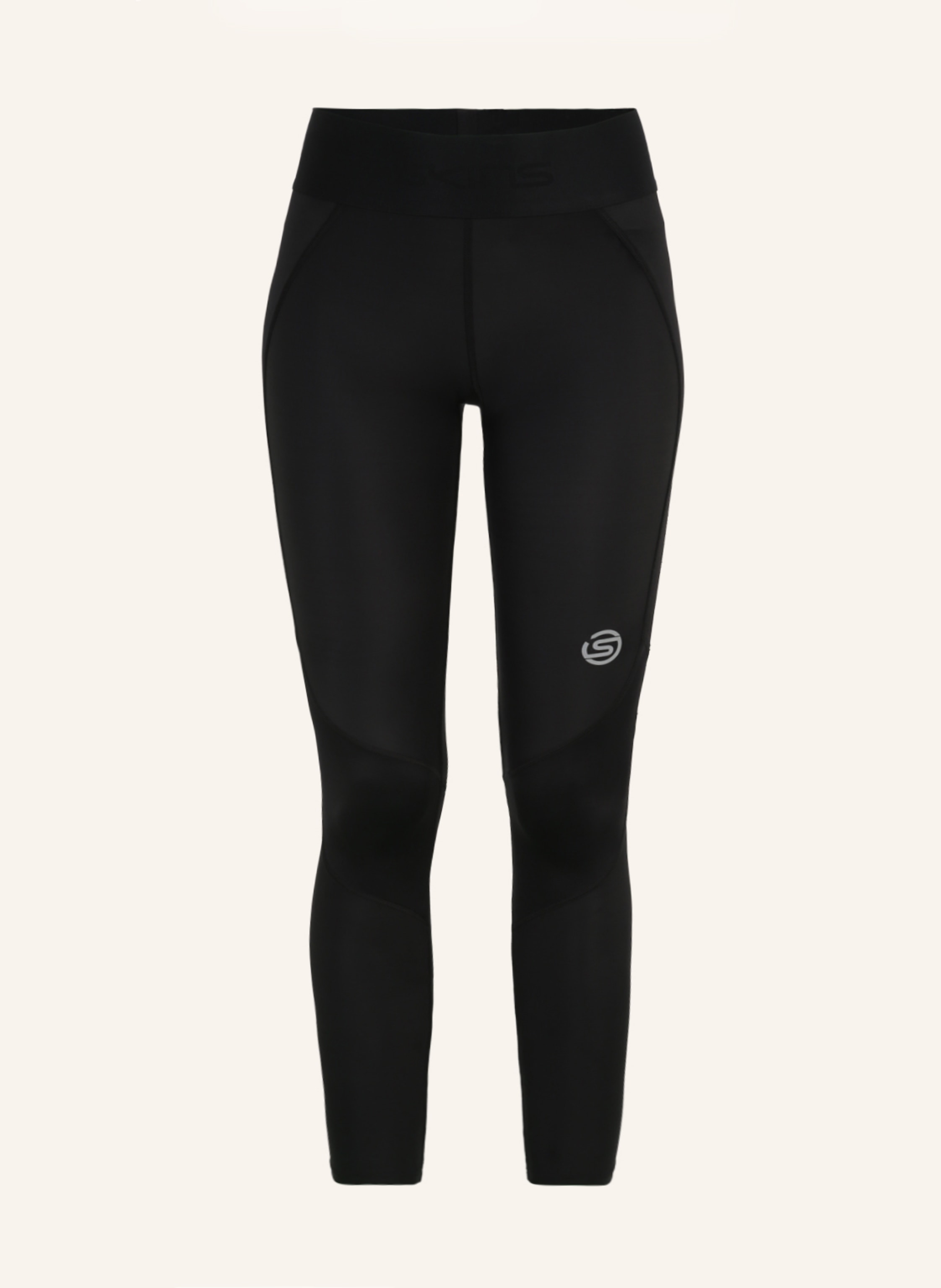 Skins 7/8-Lauftights s3 Long Tights schwarz