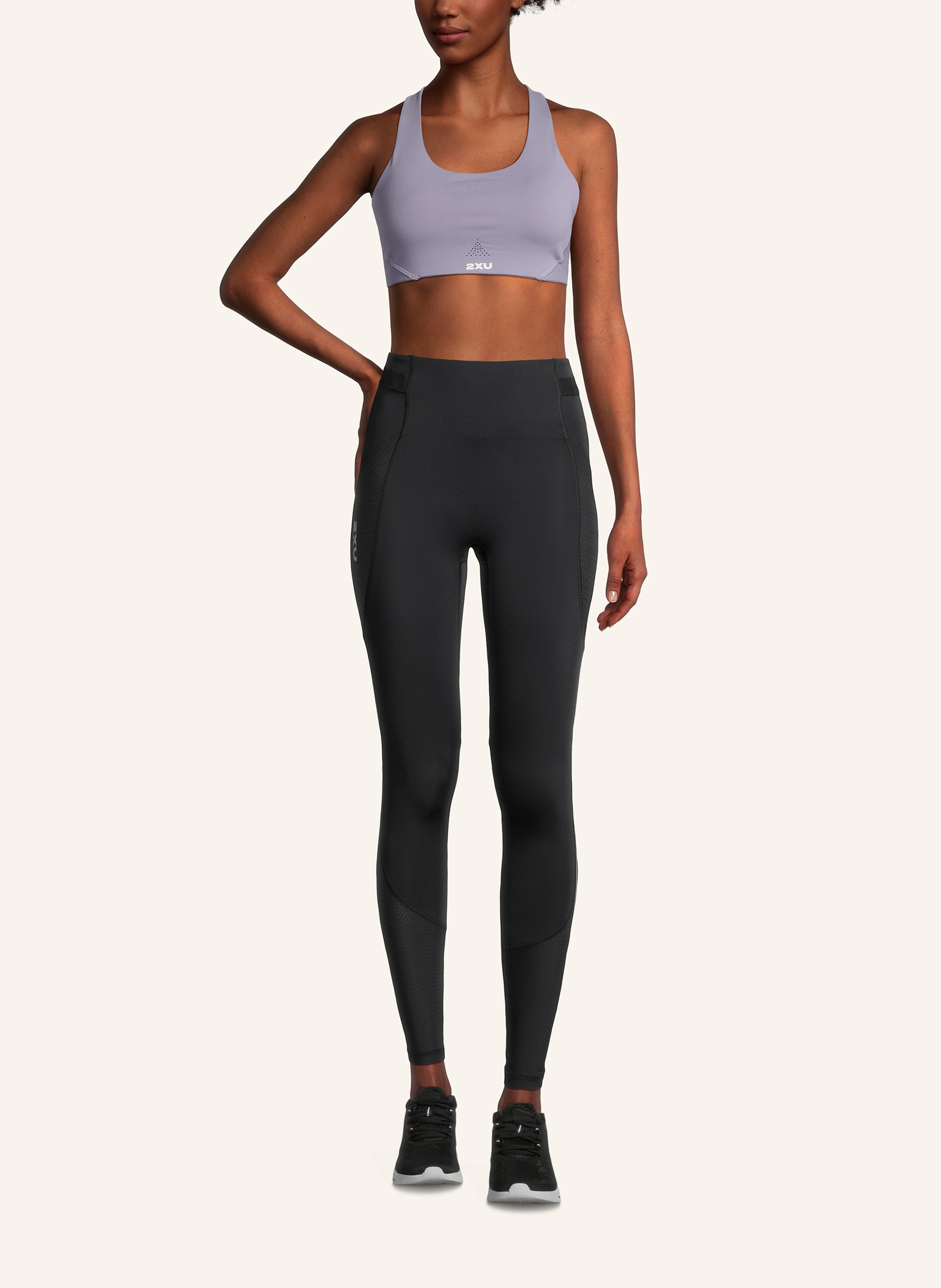 Thumbnail - 2xu Lauftight Aero Mesh Hi-Rise Comp Tight schwarz