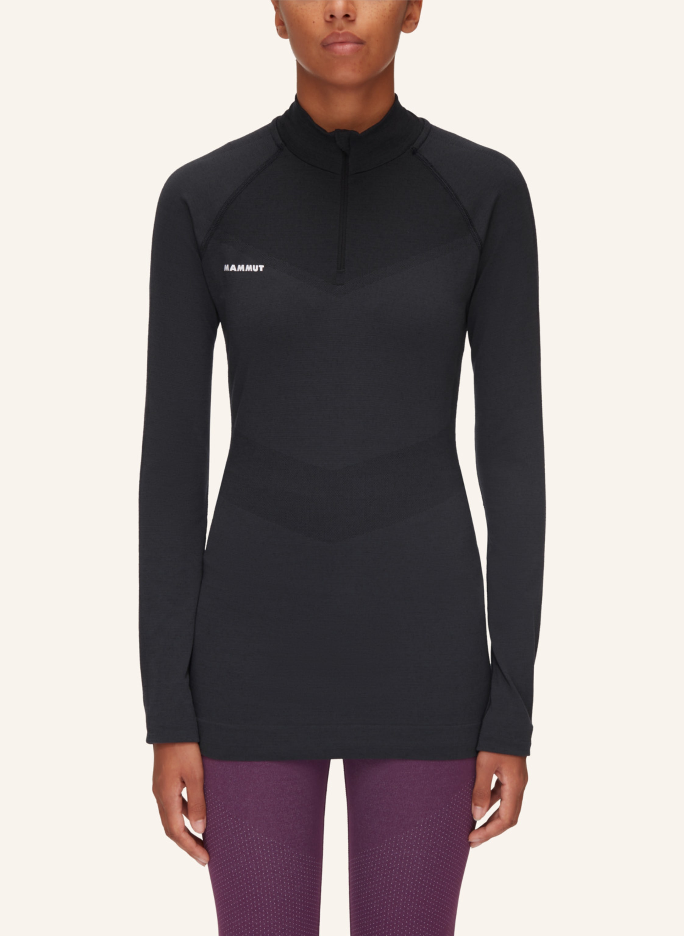 Thumbnail - Mammut Longsleeve Trift Half Zip schwarz