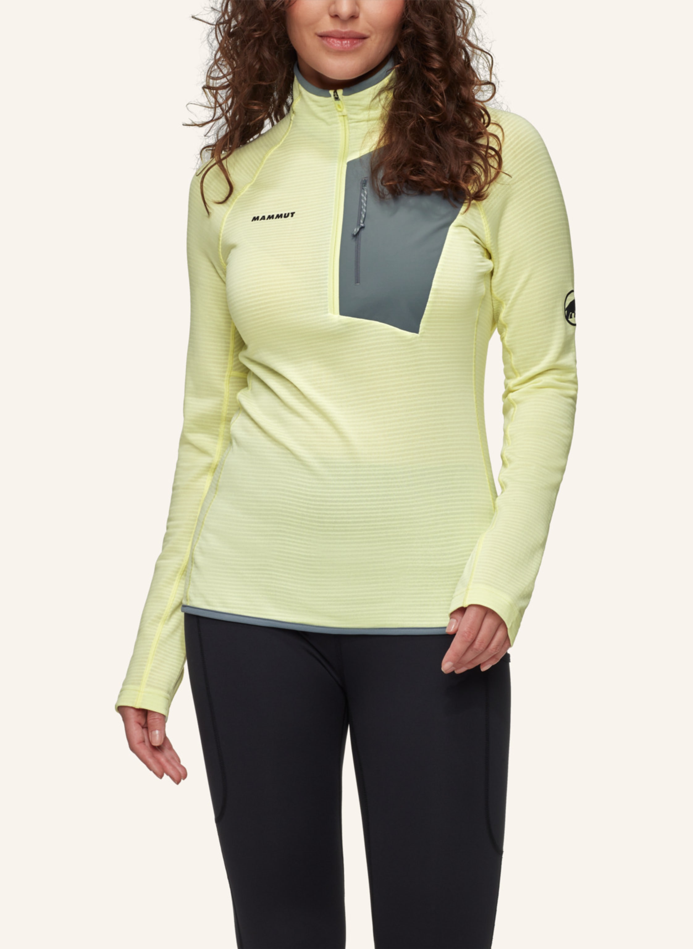 Thumbnail - Mammut Midlayerpullover Aenergy Light Ml Half Zip Pull gelb