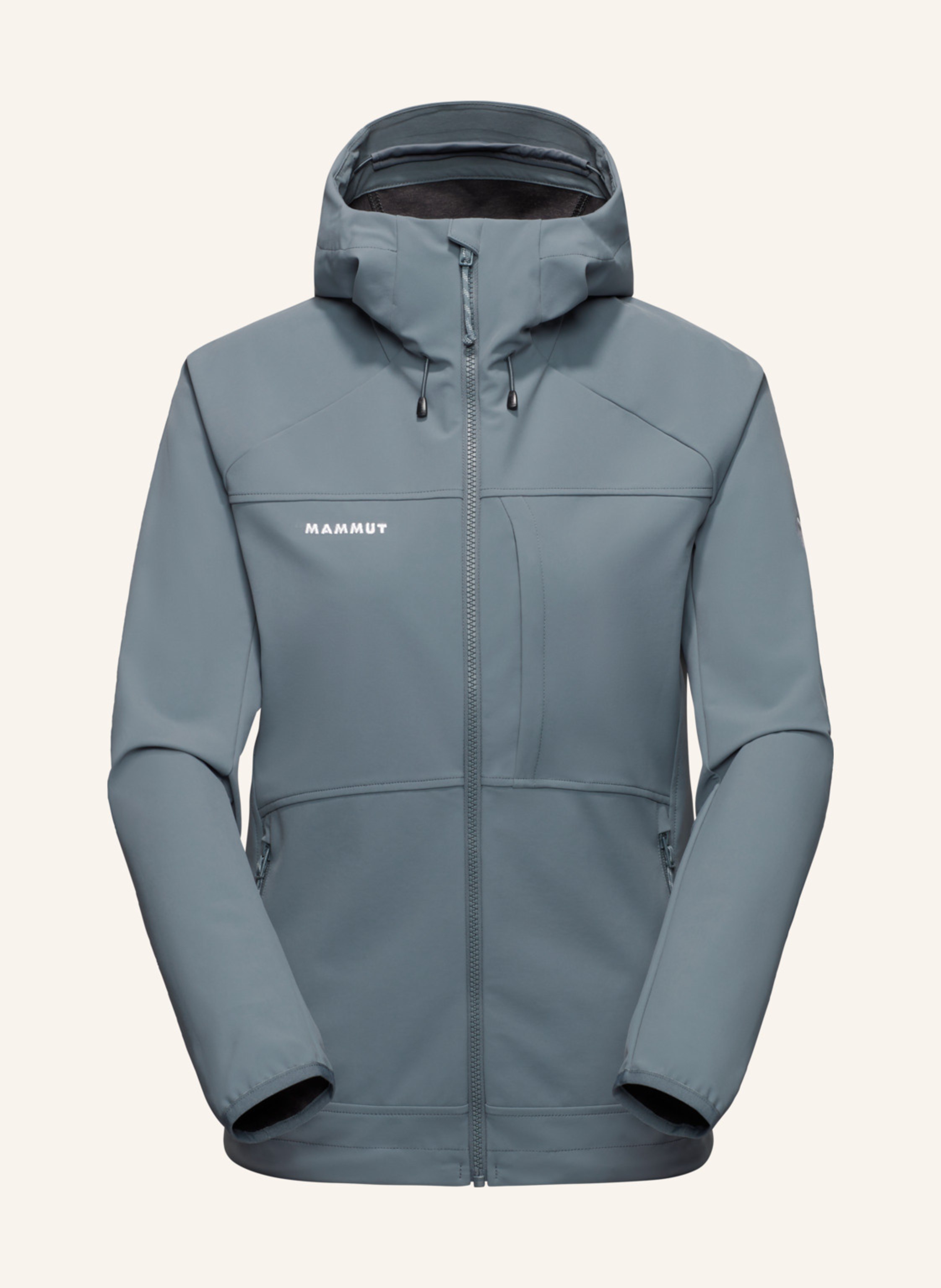 Mammut Softshell-Jacke Ultimate Comfort So Hooded grau