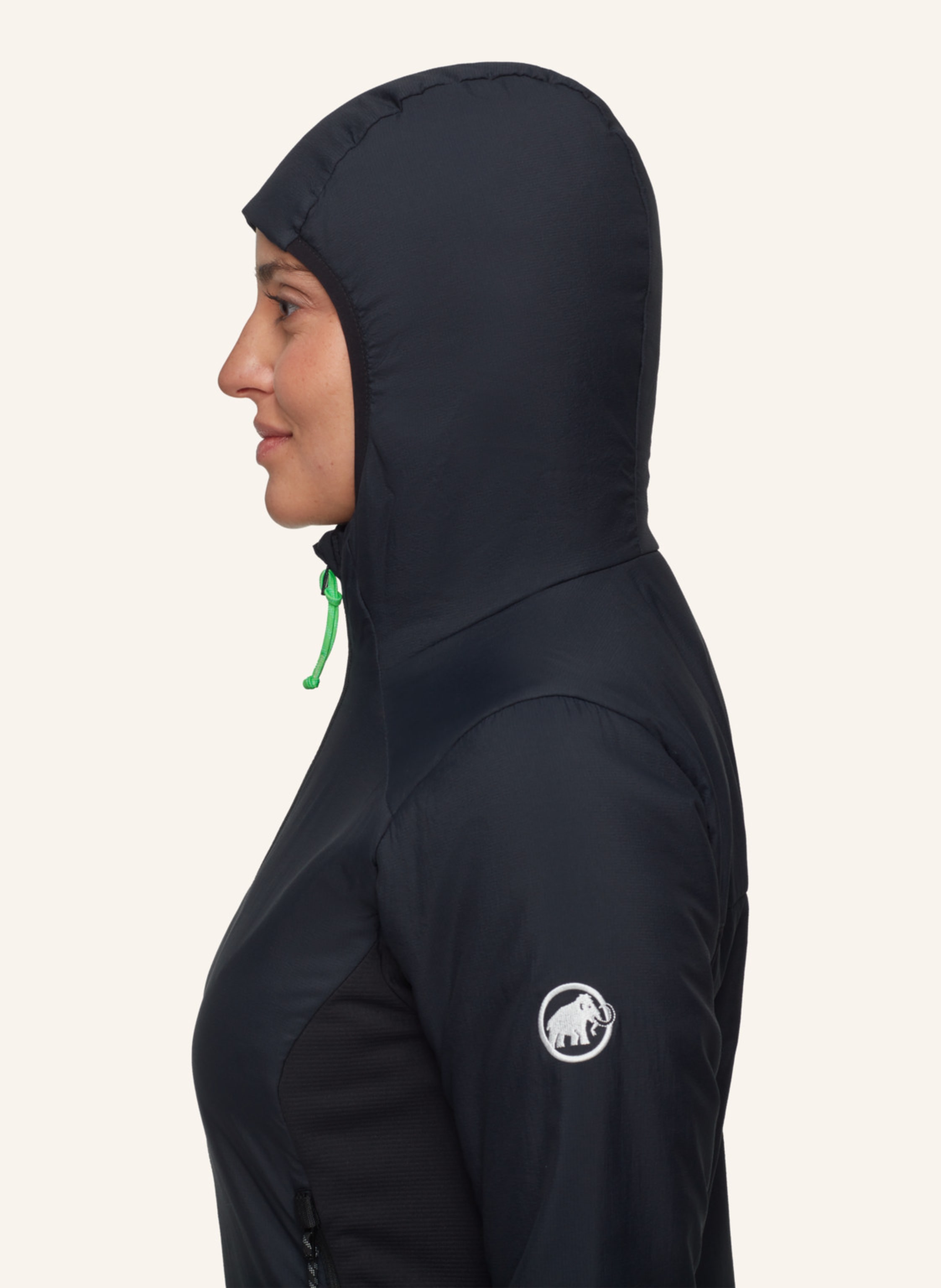 Thumbnail - Mammut Hybridjacke Rime Light In Hybrid Mit Kapuze schwarz