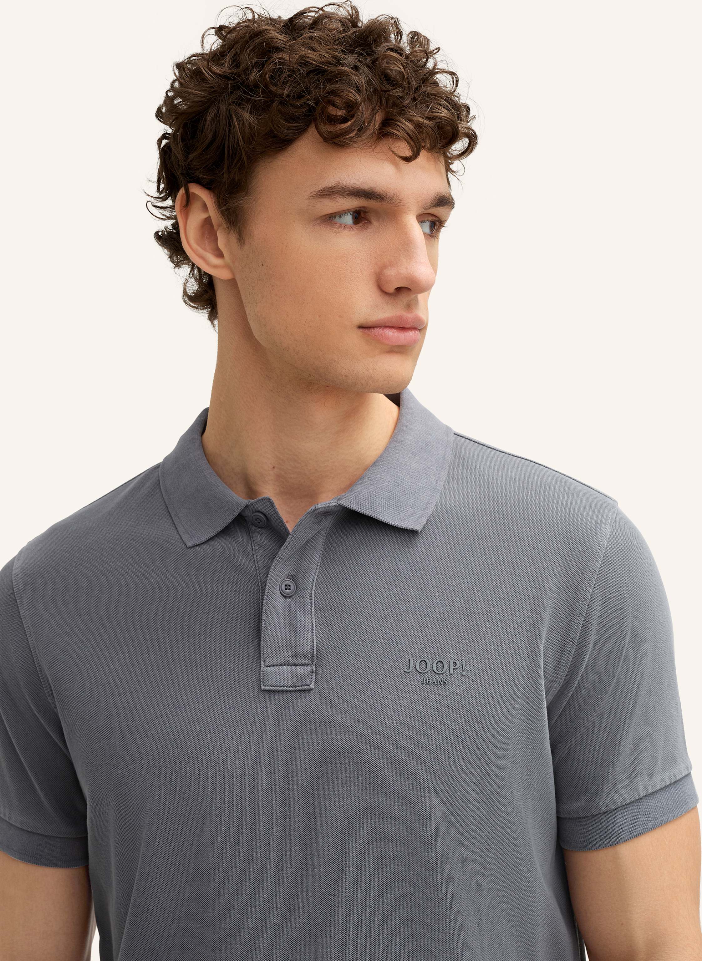 Thumbnail - Joop! Jeans Piqué-Poloshirt Modern Fit grau