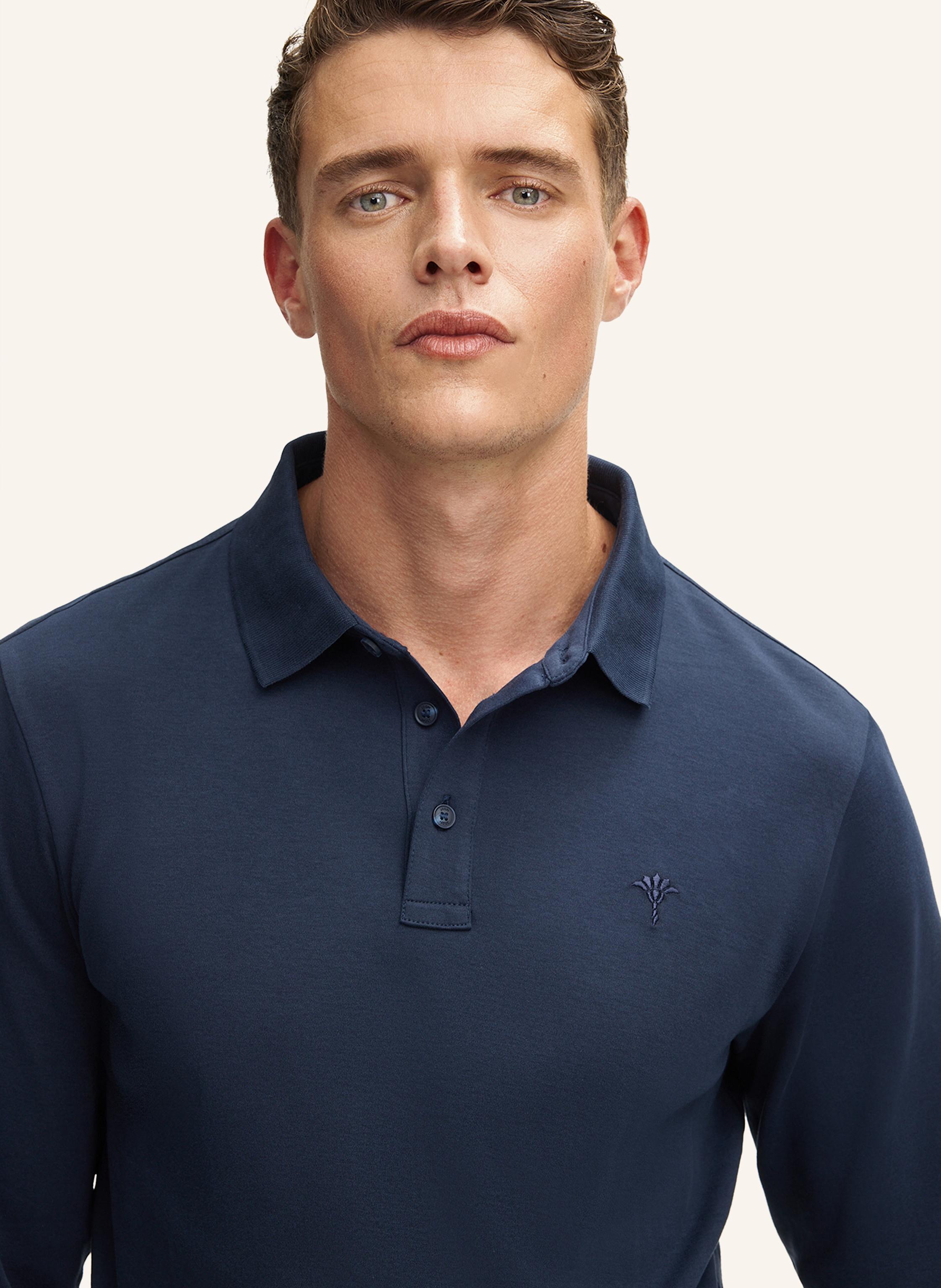 Thumbnail - Joop! Polo-Longsleeve Modern Fit blau