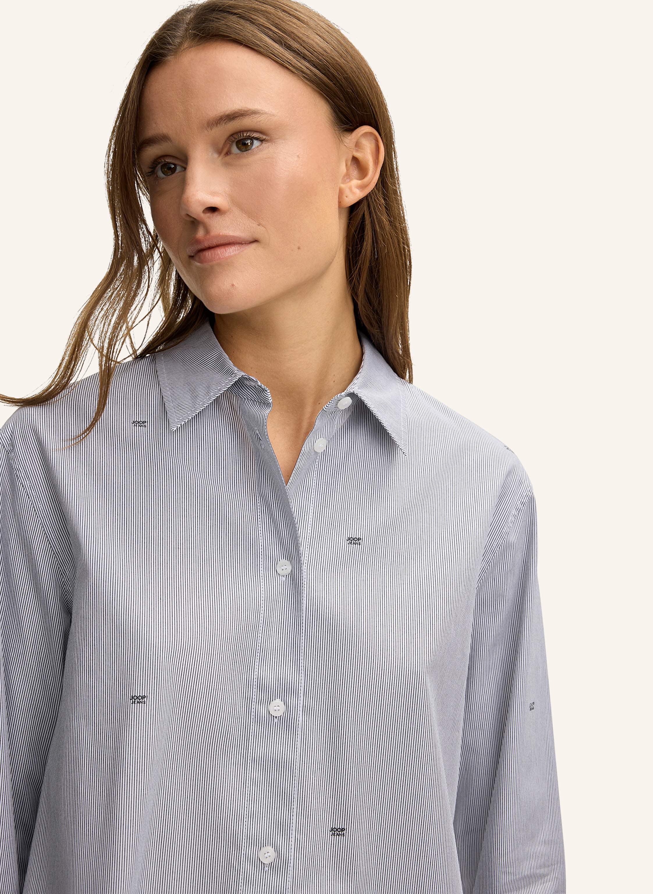 Thumbnail - Joop! Jeans Hemdkragenbluse grau