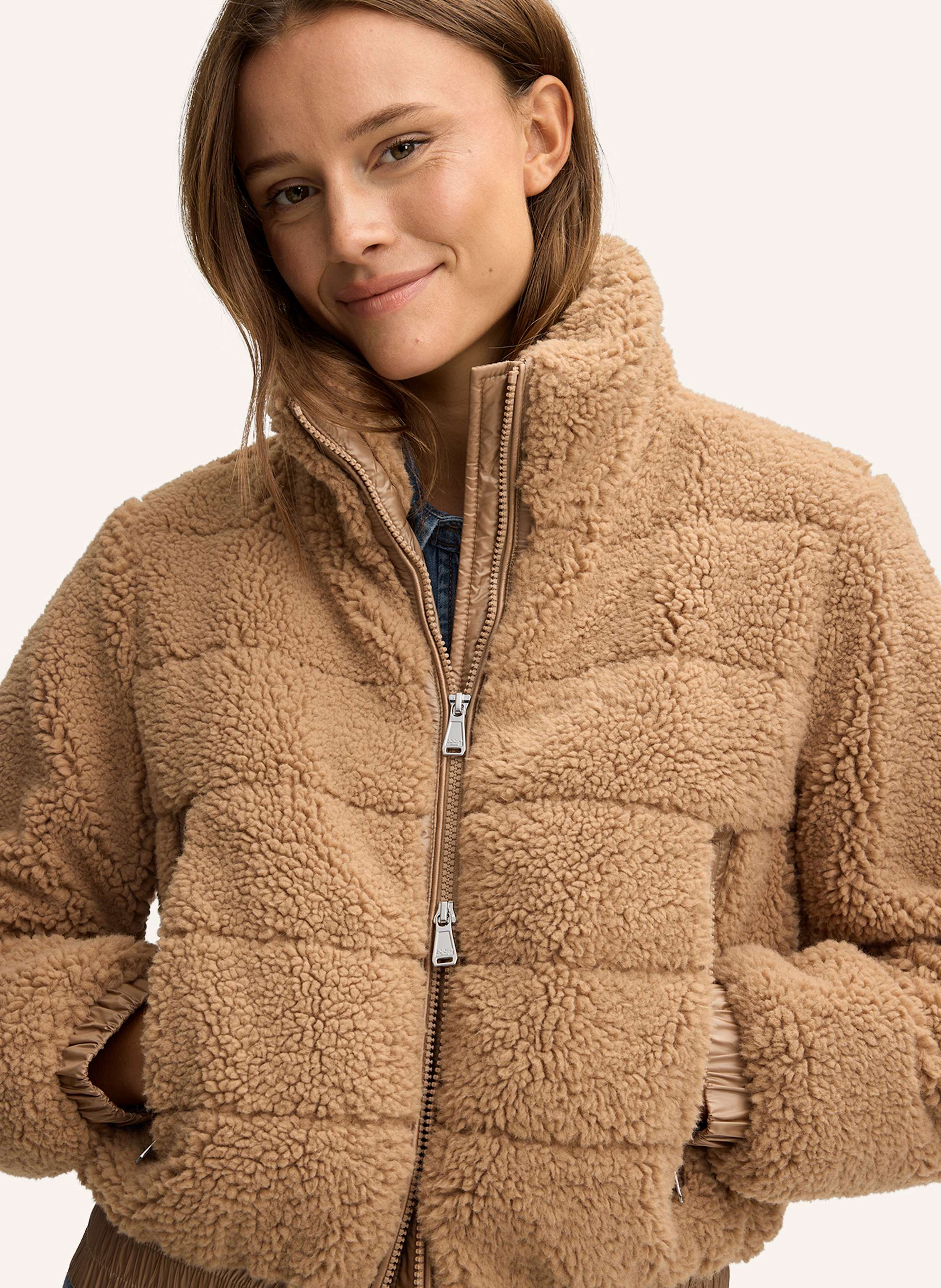 Thumbnail - Joop! Jeans Teddy-Jacke braun