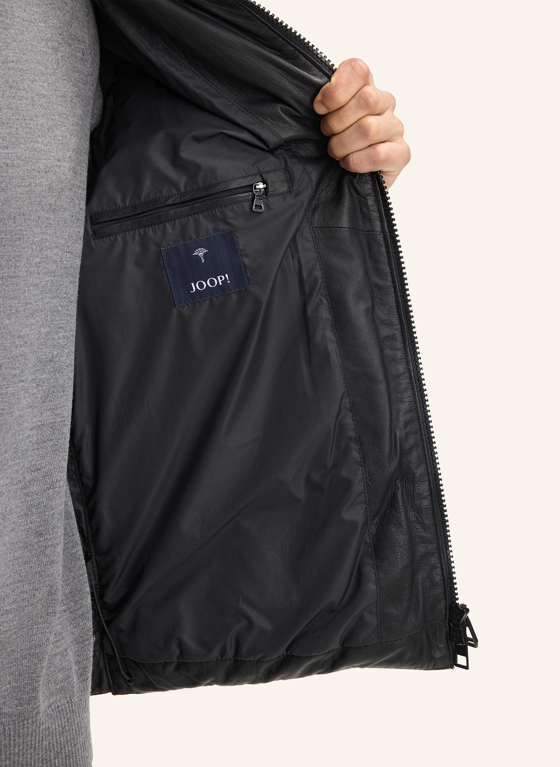 Thumbnail - Joop! Leder-Steppjacke schwarz