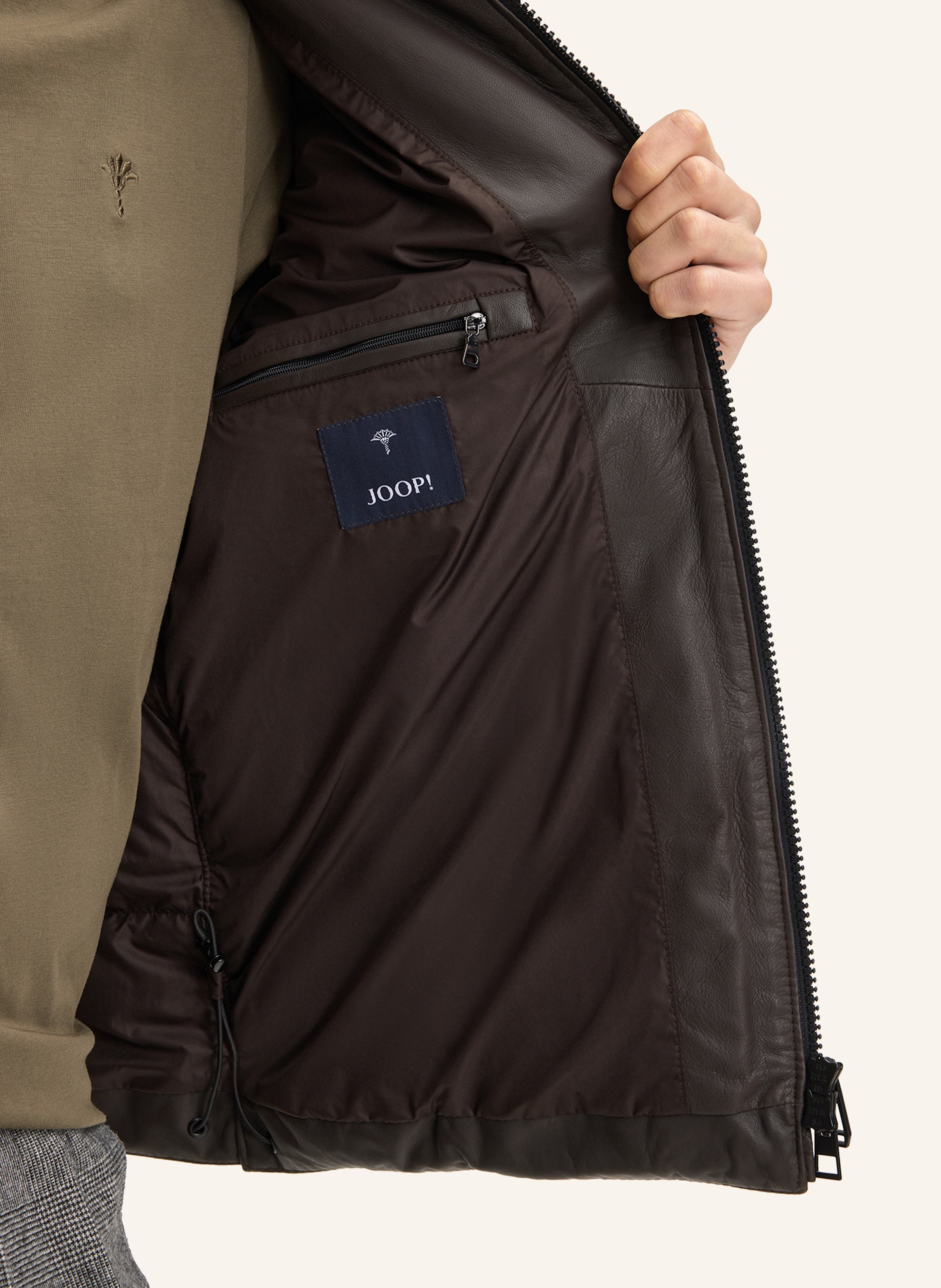 Thumbnail - Joop! Leder-Steppjacke braun