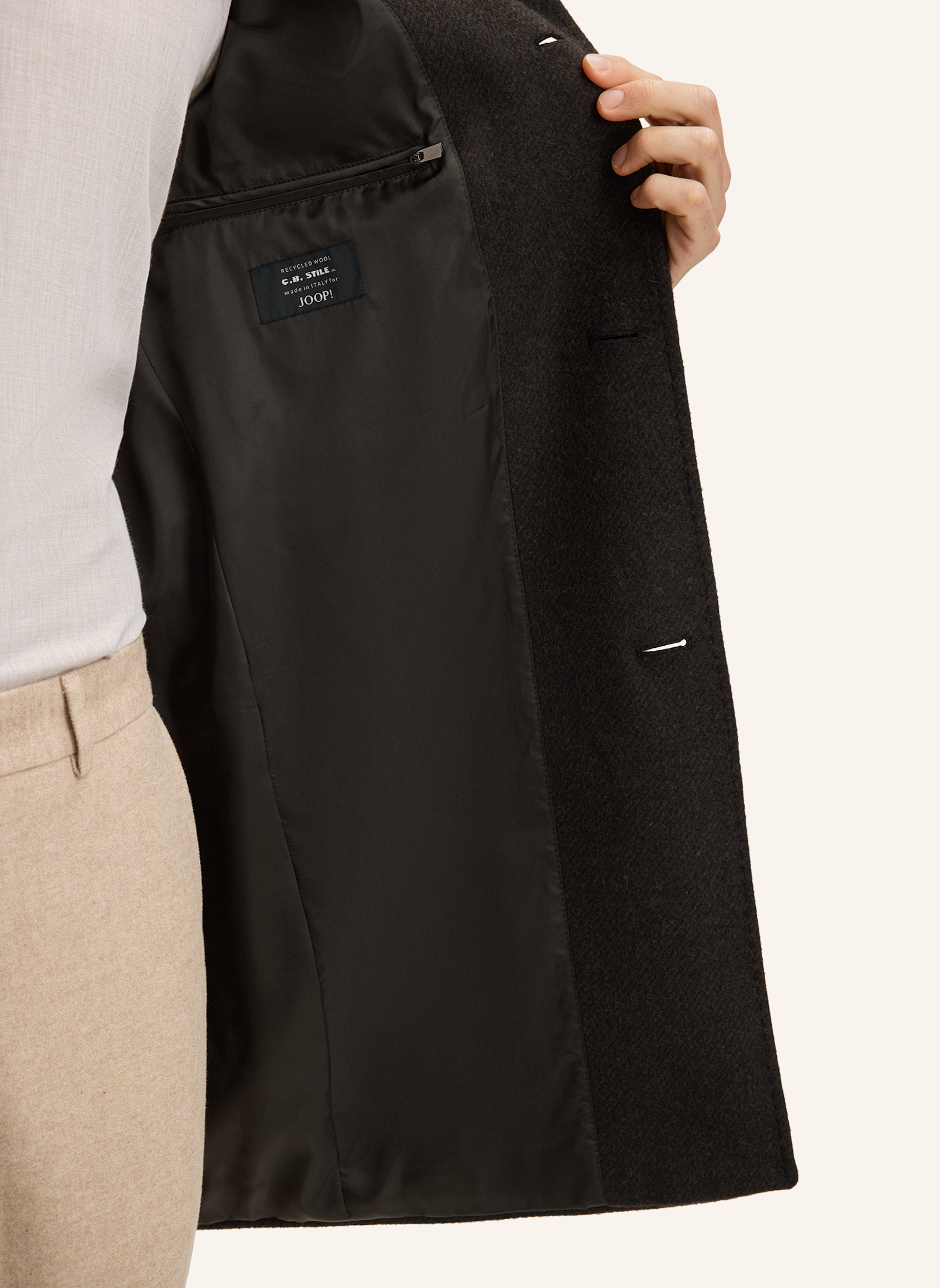 Thumbnail - Joop! Wollmantel Maron braun