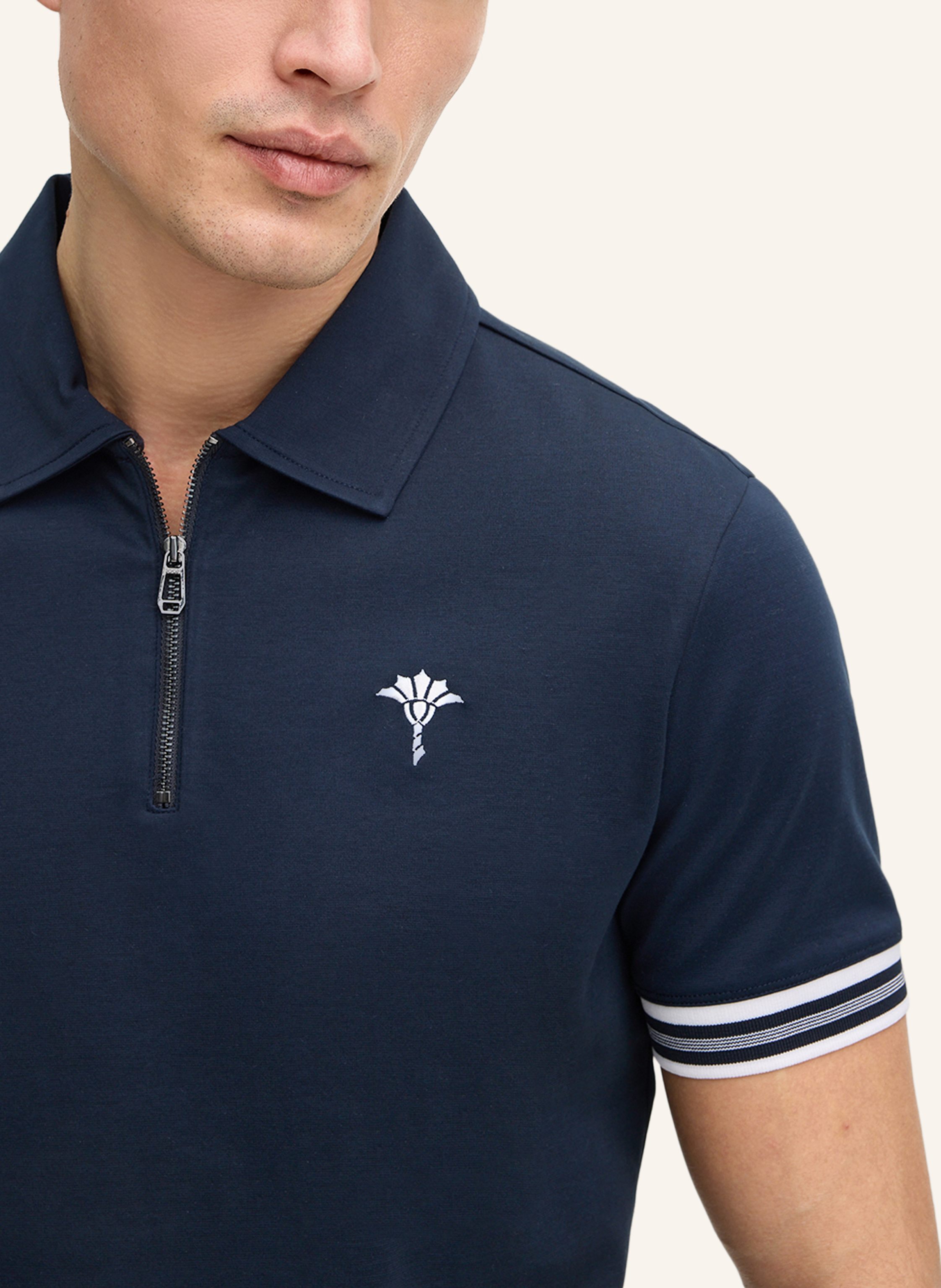 Thumbnail - Joop! Zip-Poloshirt blau