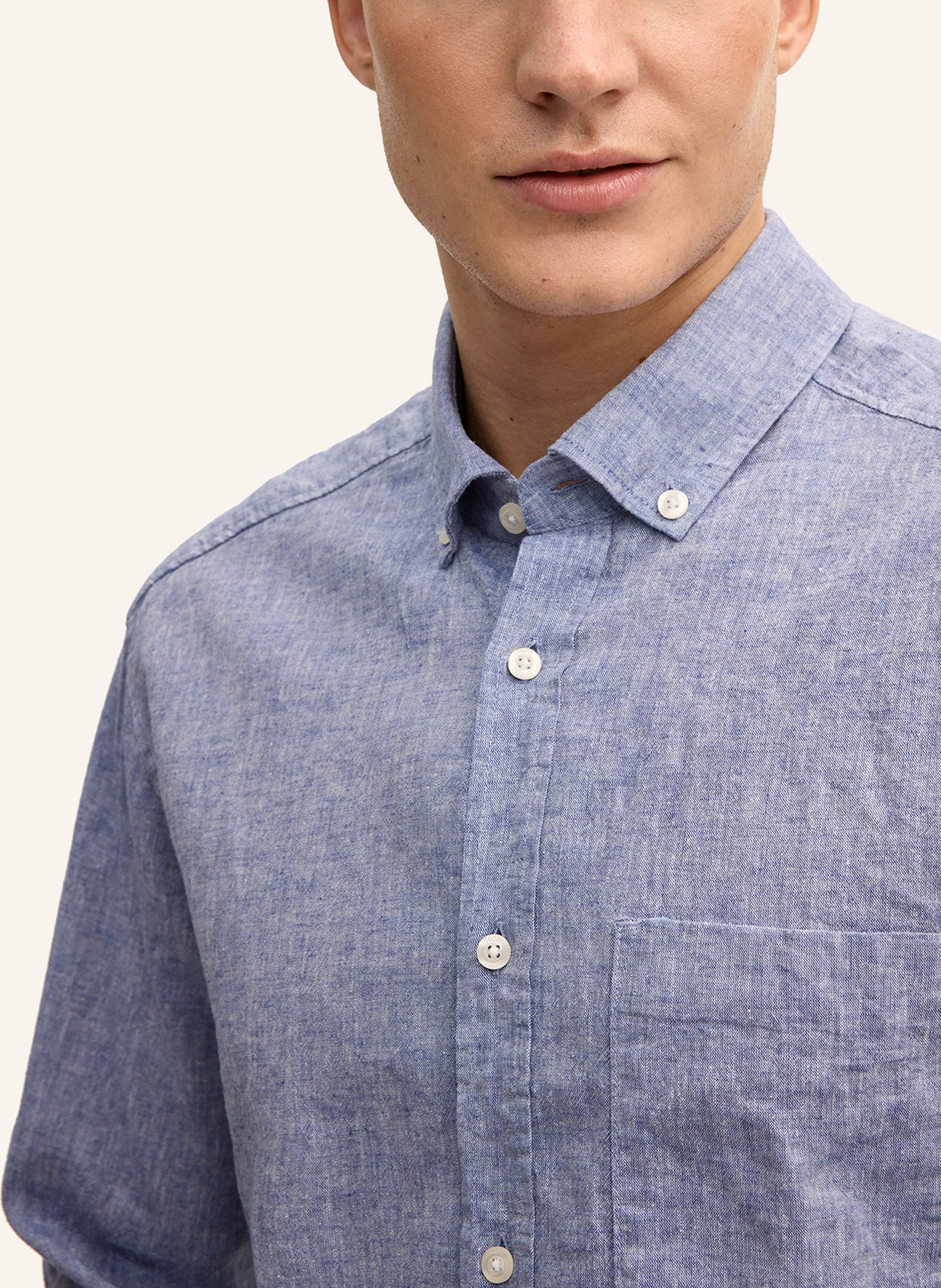 Thumbnail - Joop! Jeans Hemd Hali Regular Fit Mit Leinen blau