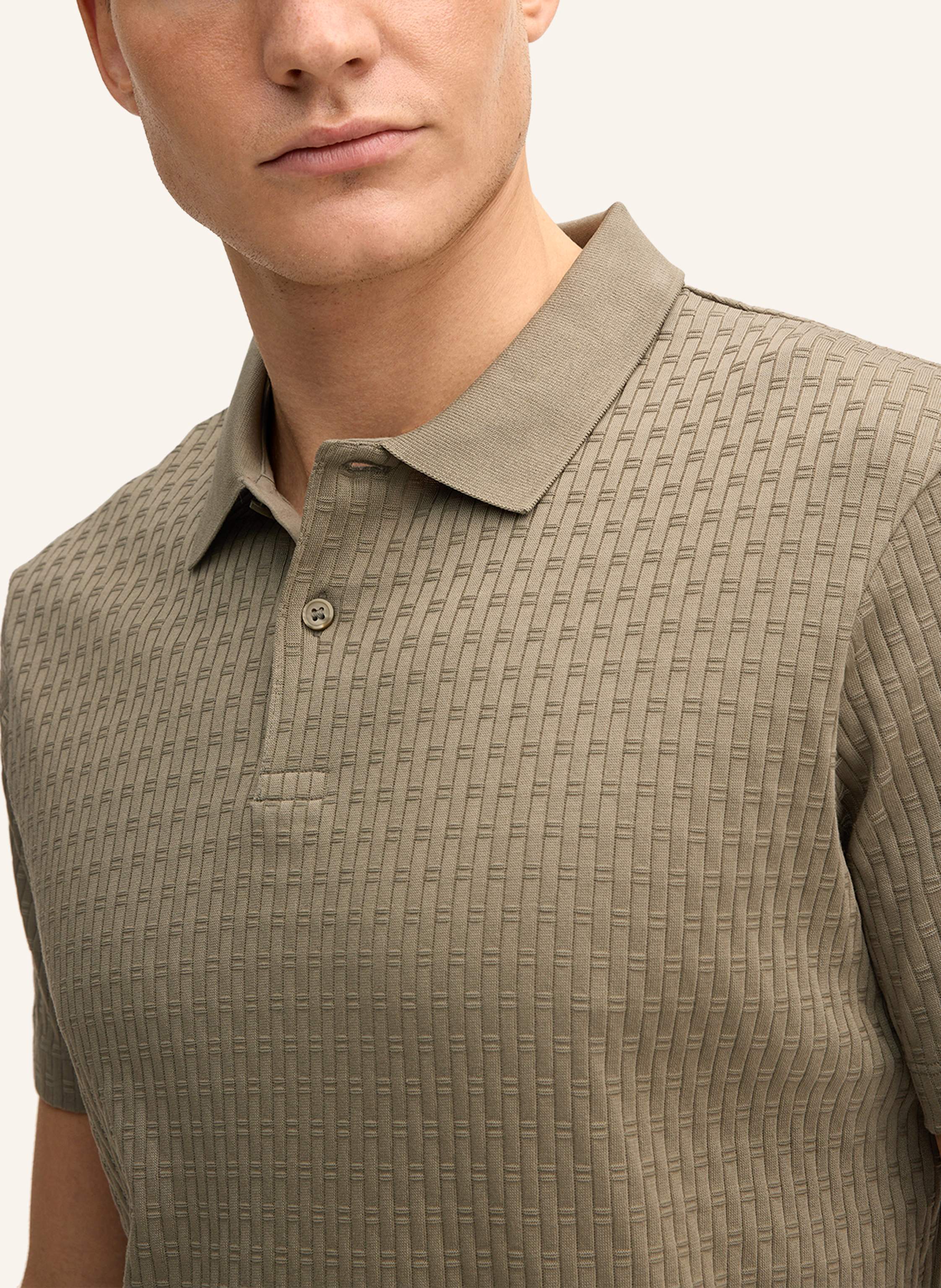 Thumbnail - Joop! Strick-Poloshirt Jorge gruen