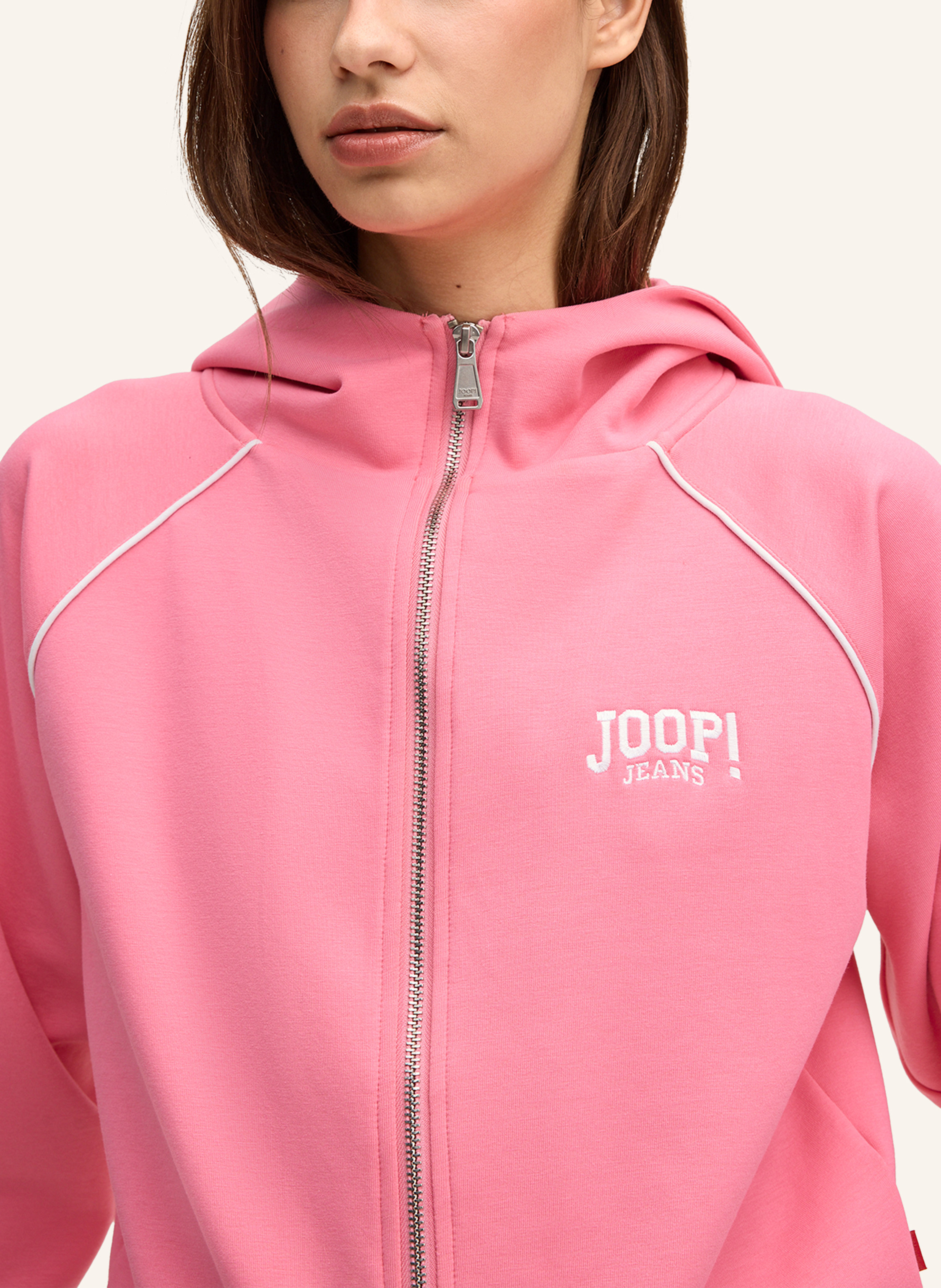 Thumbnail - Joop! Jeans Hoodie-Sweatjacke pink