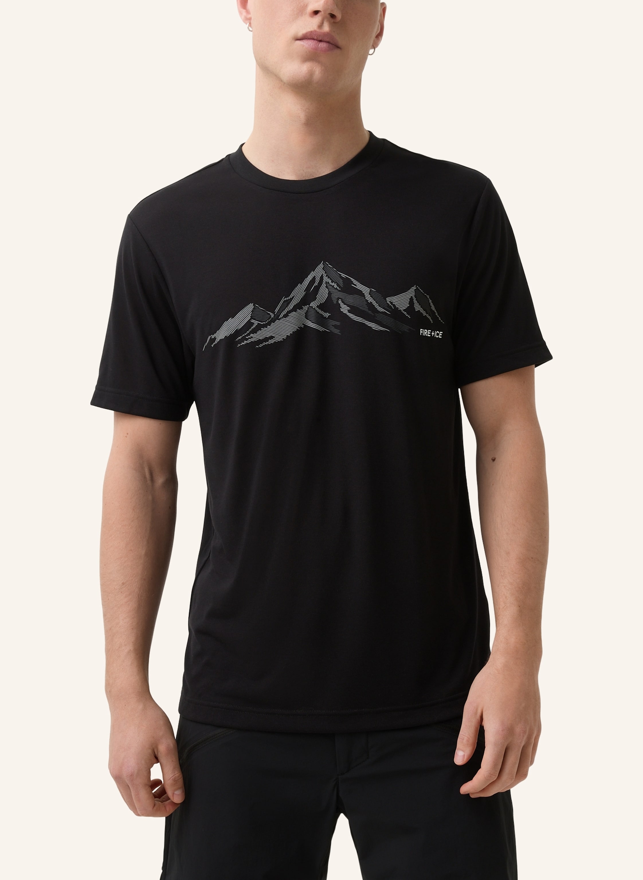 Thumbnail - Fire+Ice T-Shirt schwarz