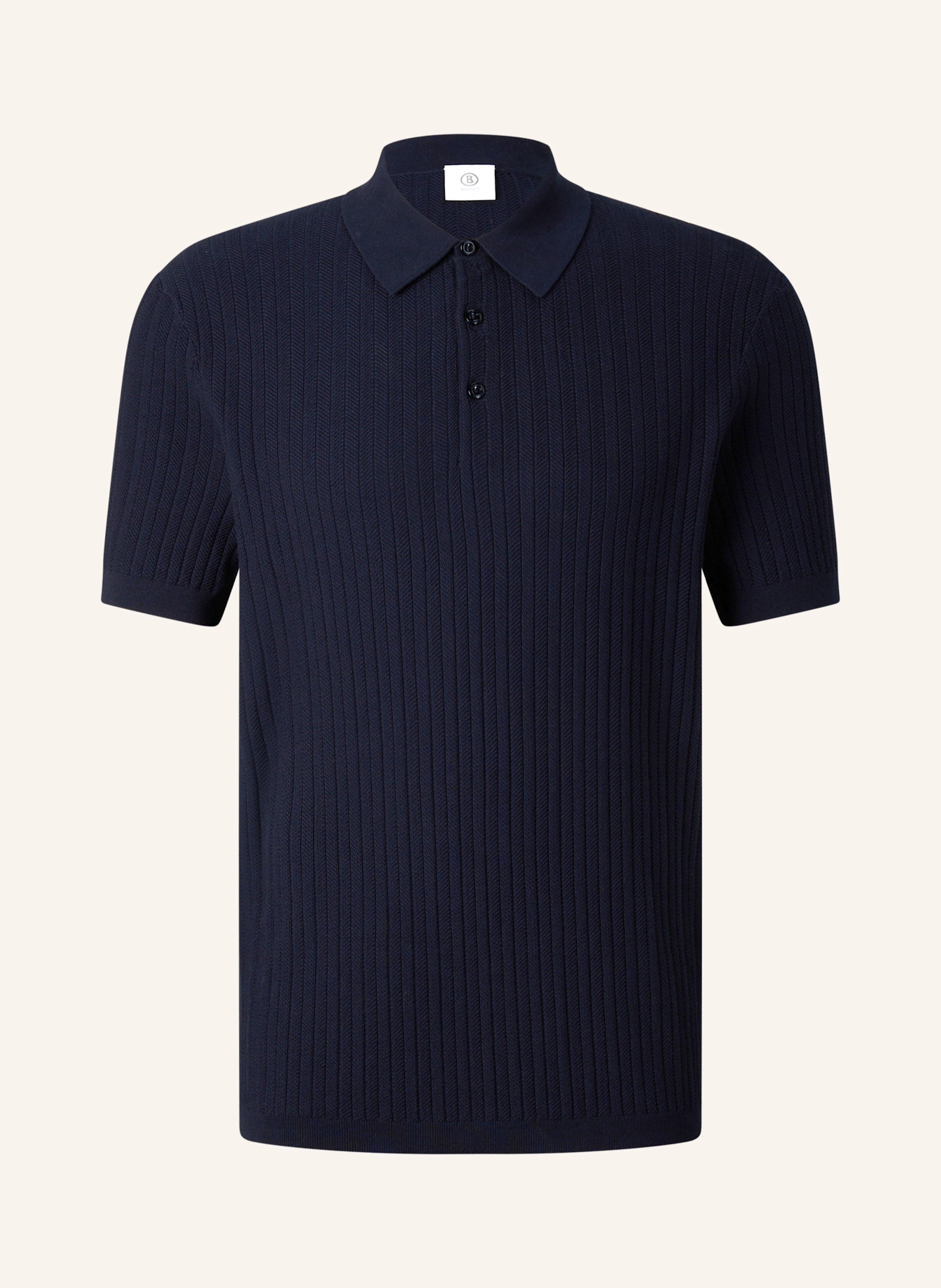 Bogner Strick-Polo-Shirt Tobias blau