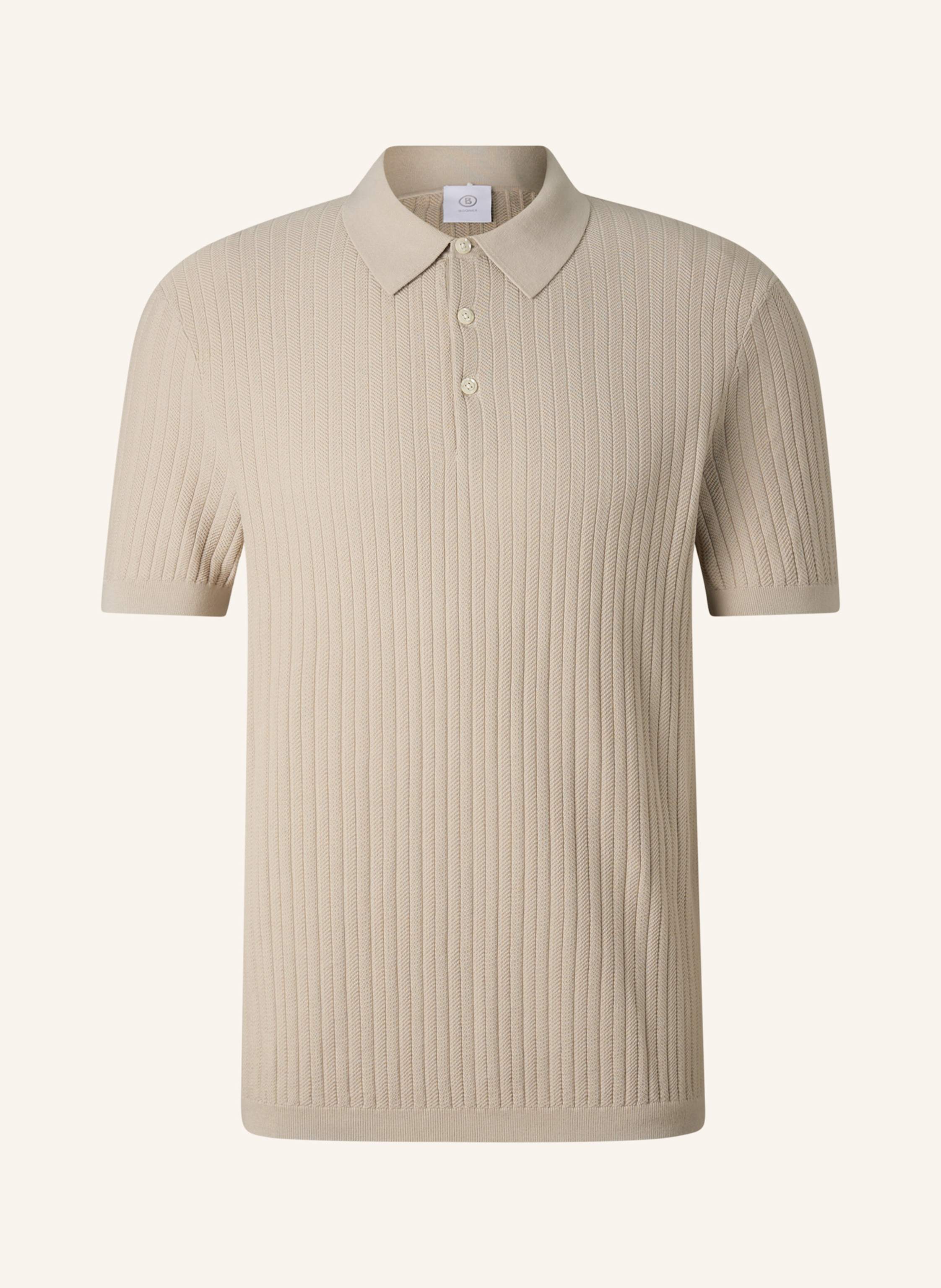 Bogner Strick-Polo-Shirt Tobias beige