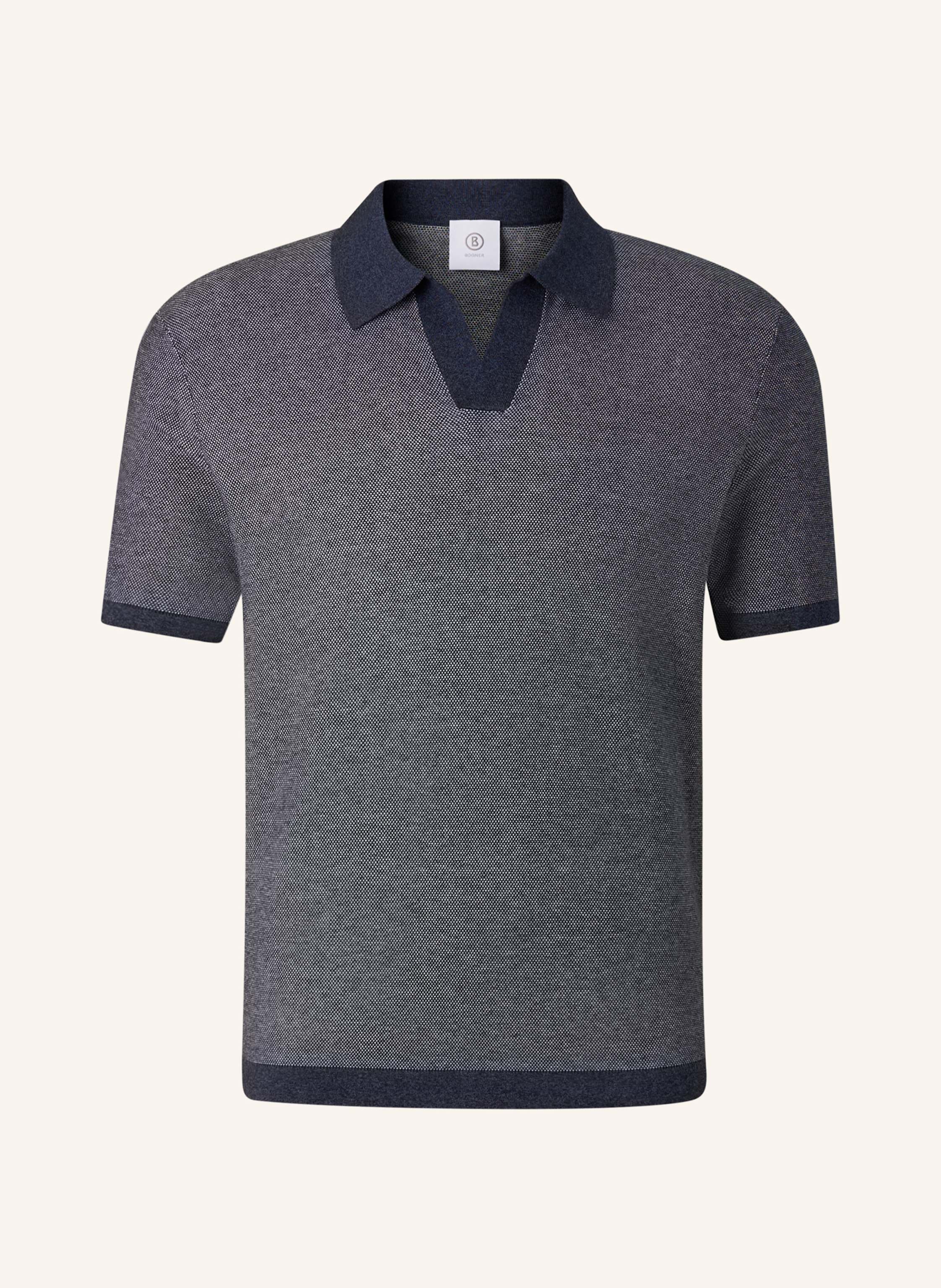 Bogner Strick-Polo-Shirt Lyon blau