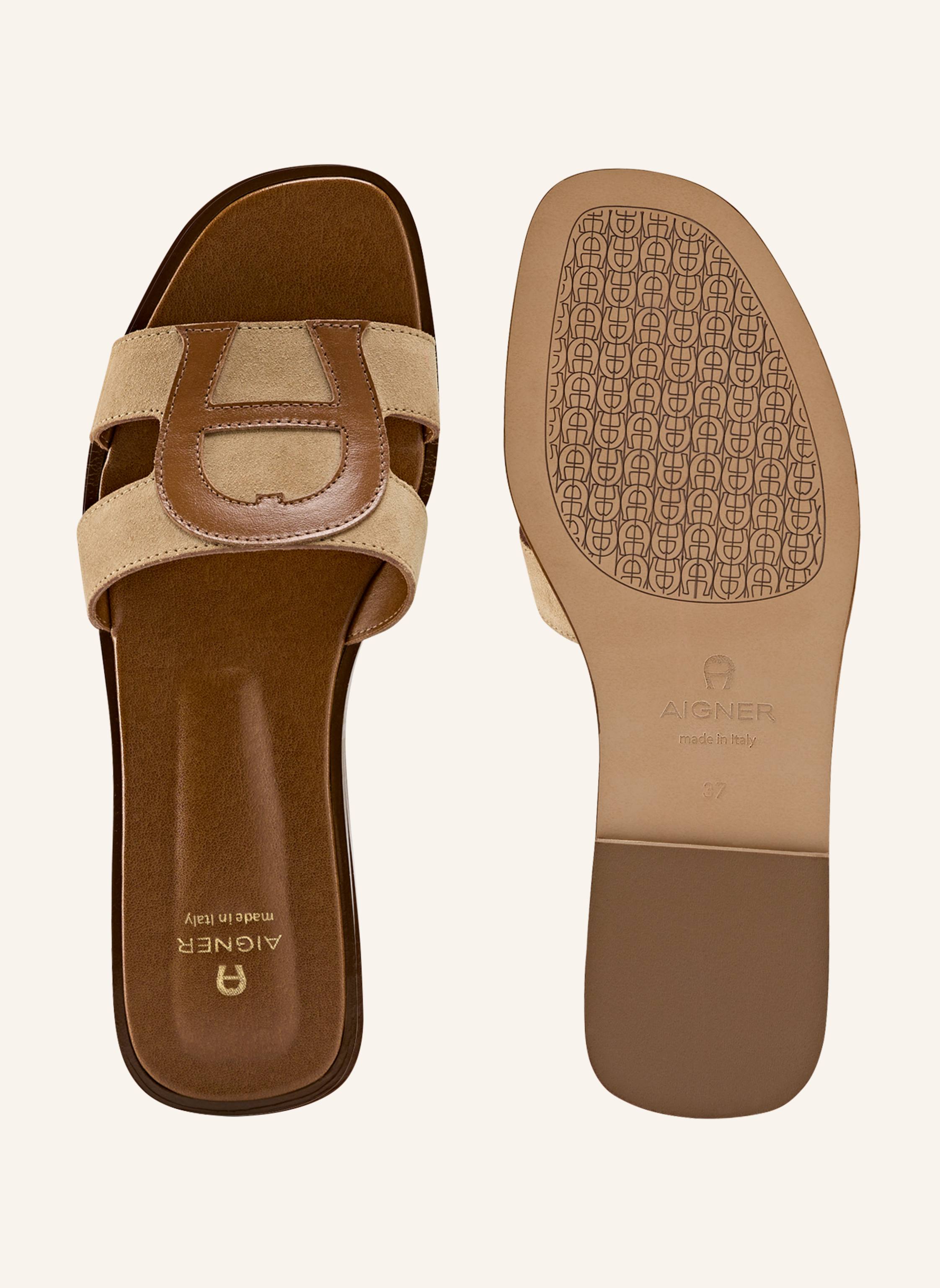 Thumbnail - Aigner Slide Sandal Lara 1b beige