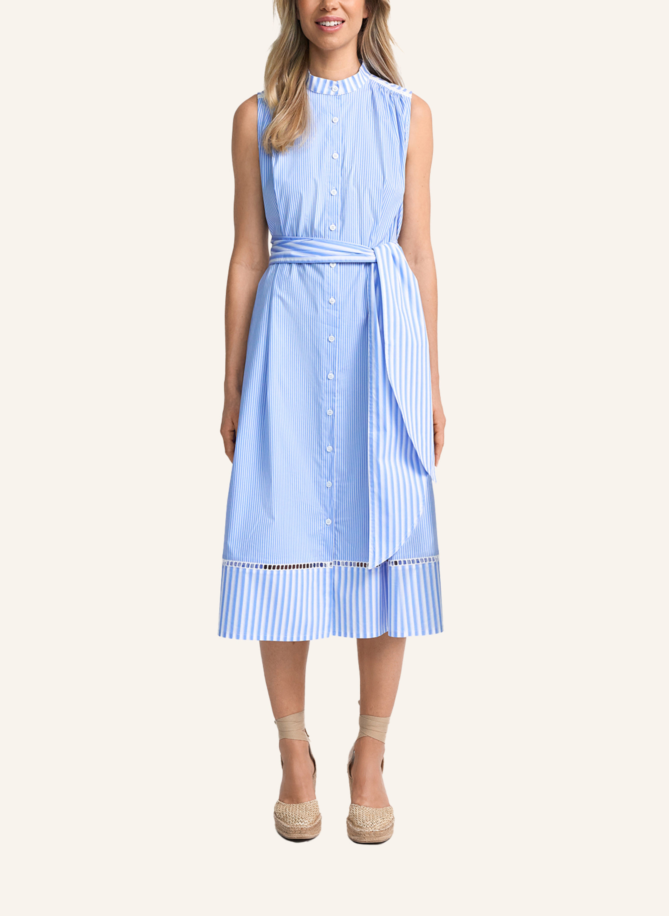 Thumbnail - Claire Luise Hemdkleid Mit Taillenband blau