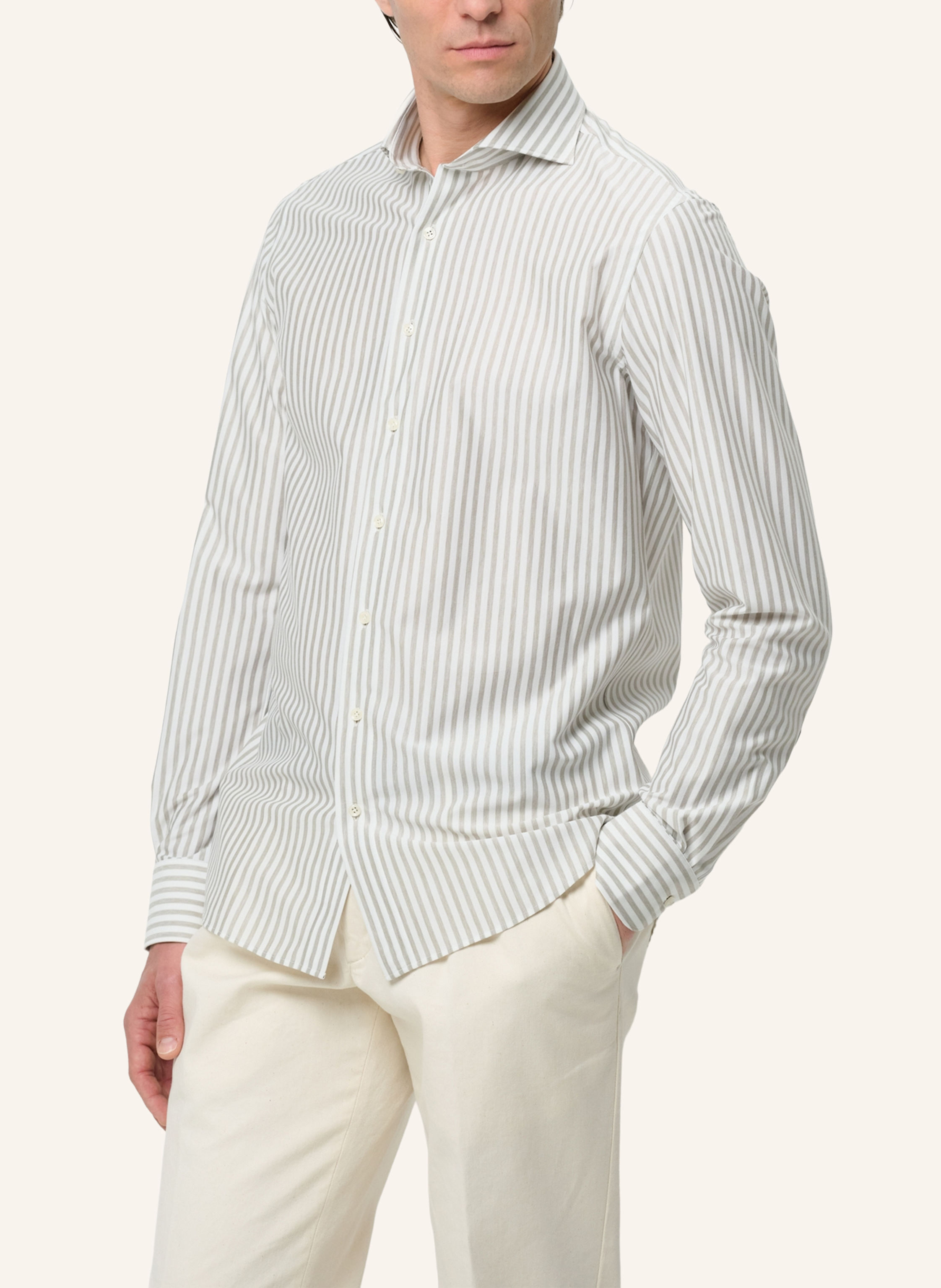 Thumbnail - Profuomo Herren Hemd beige