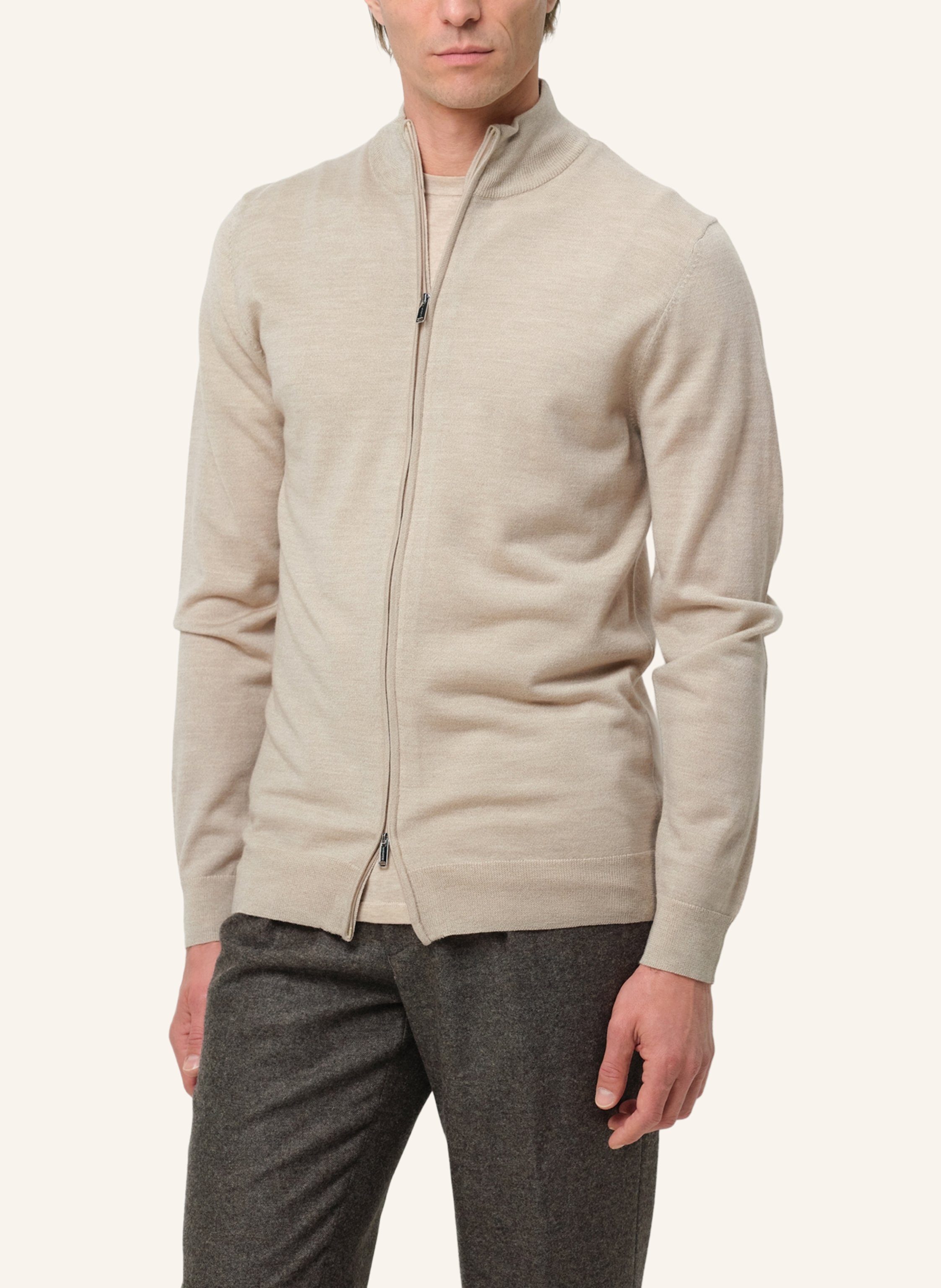 Thumbnail - Profuomo Strickjacke beige