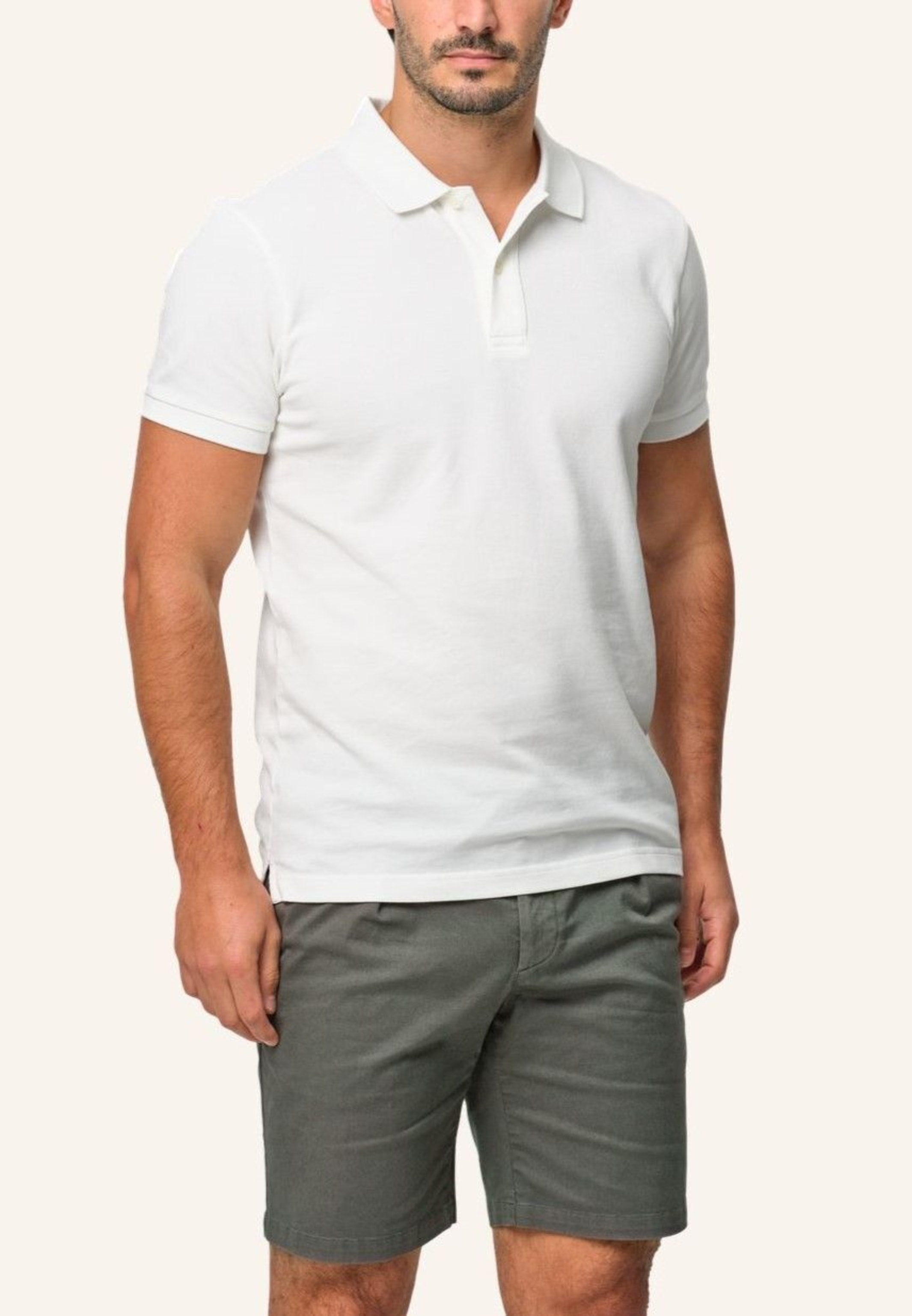 Thumbnail - Profuomo Polo Kurzarm weiss