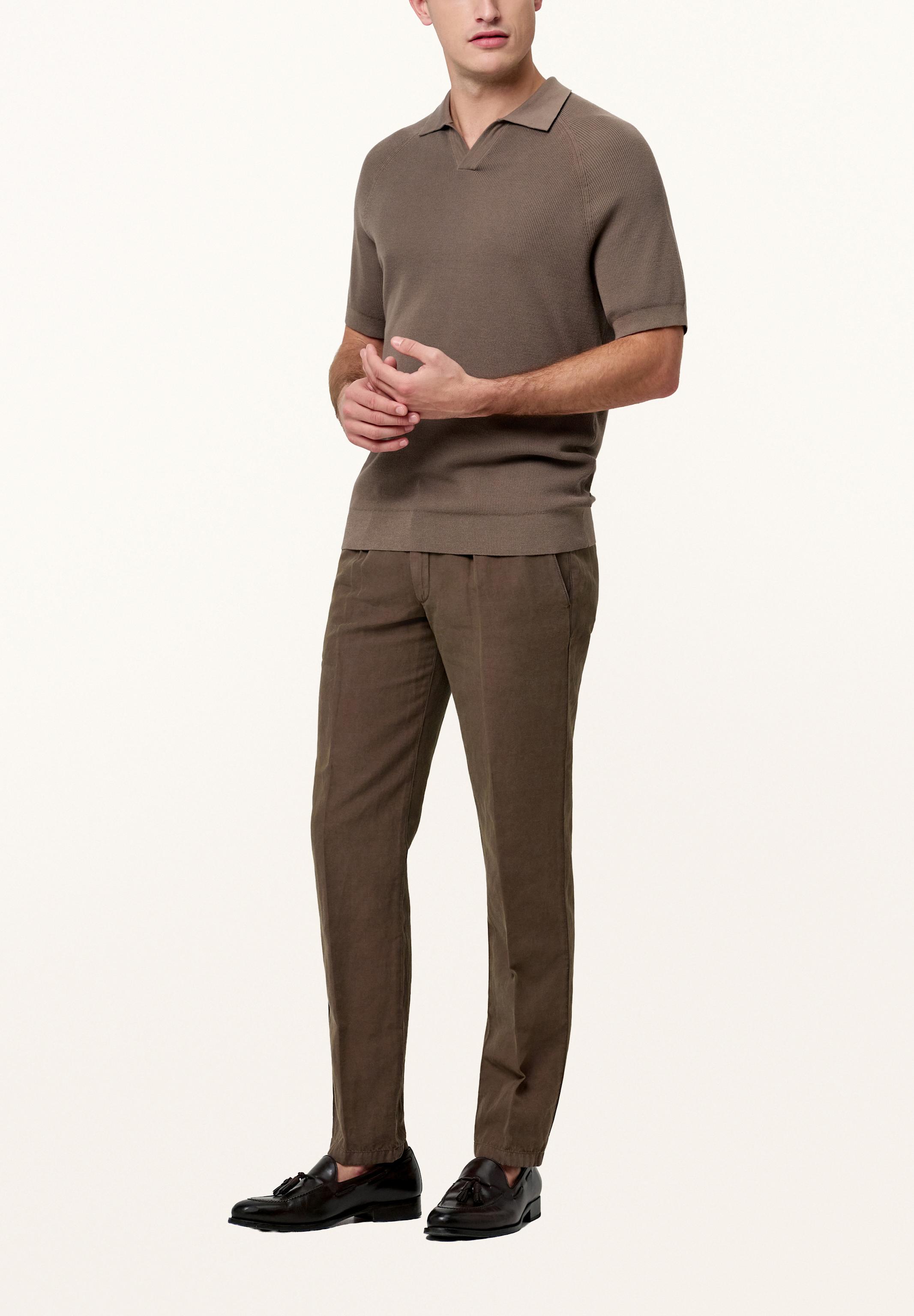 Thumbnail - Profuomo Polo Kurzarm braun