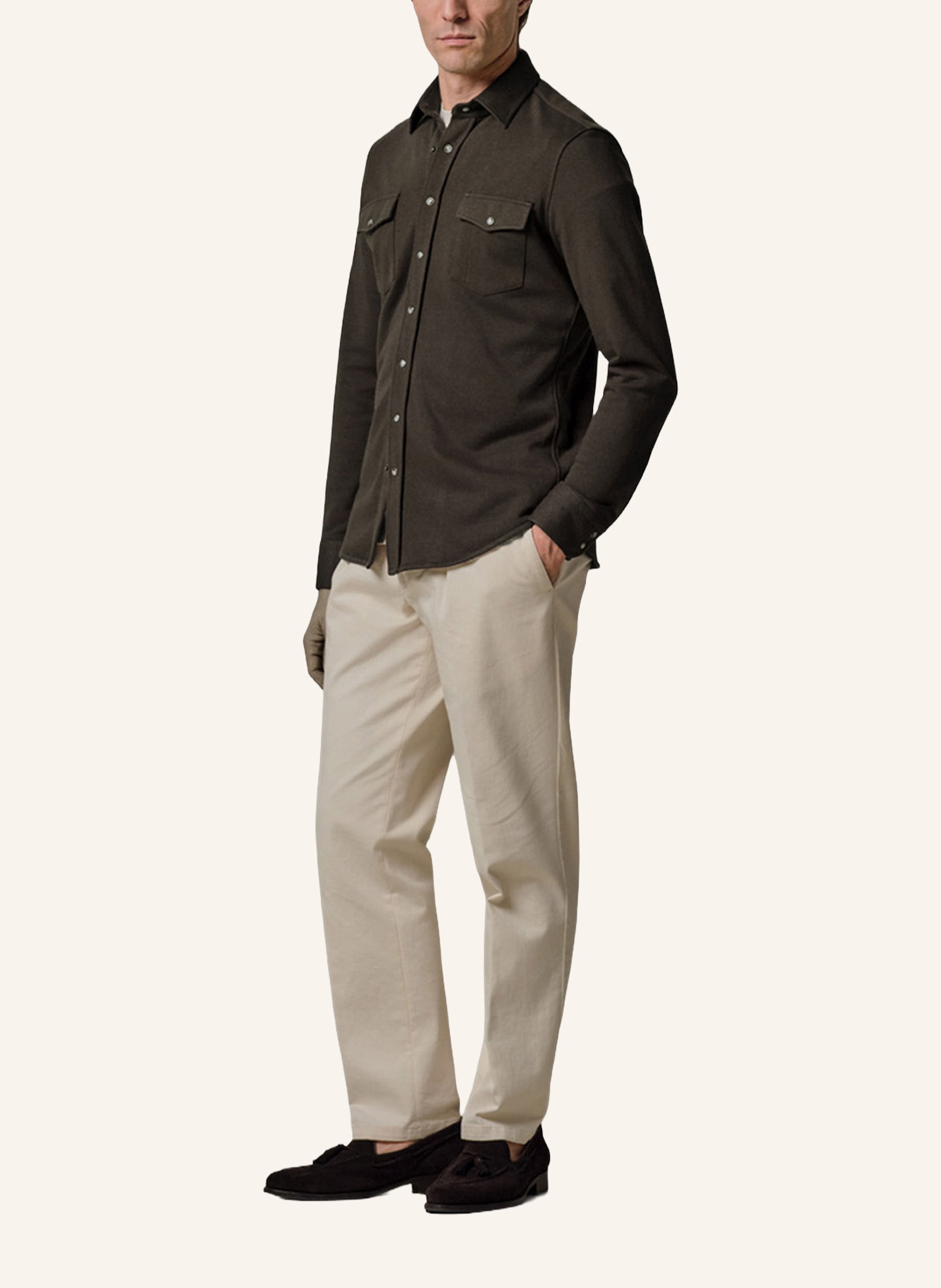 Thumbnail - Profuomo Solid Overshirt gruen